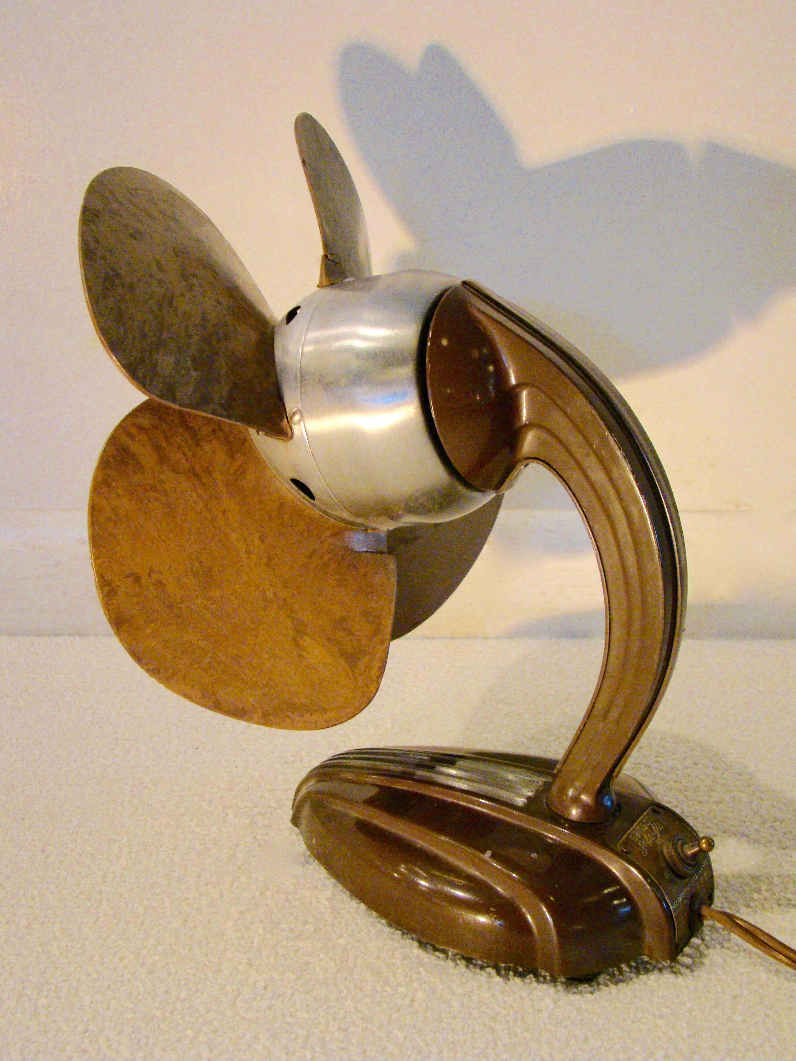 Art Deco Machine Age Industrial Collection of Four Sculptural Safe T Fans 3