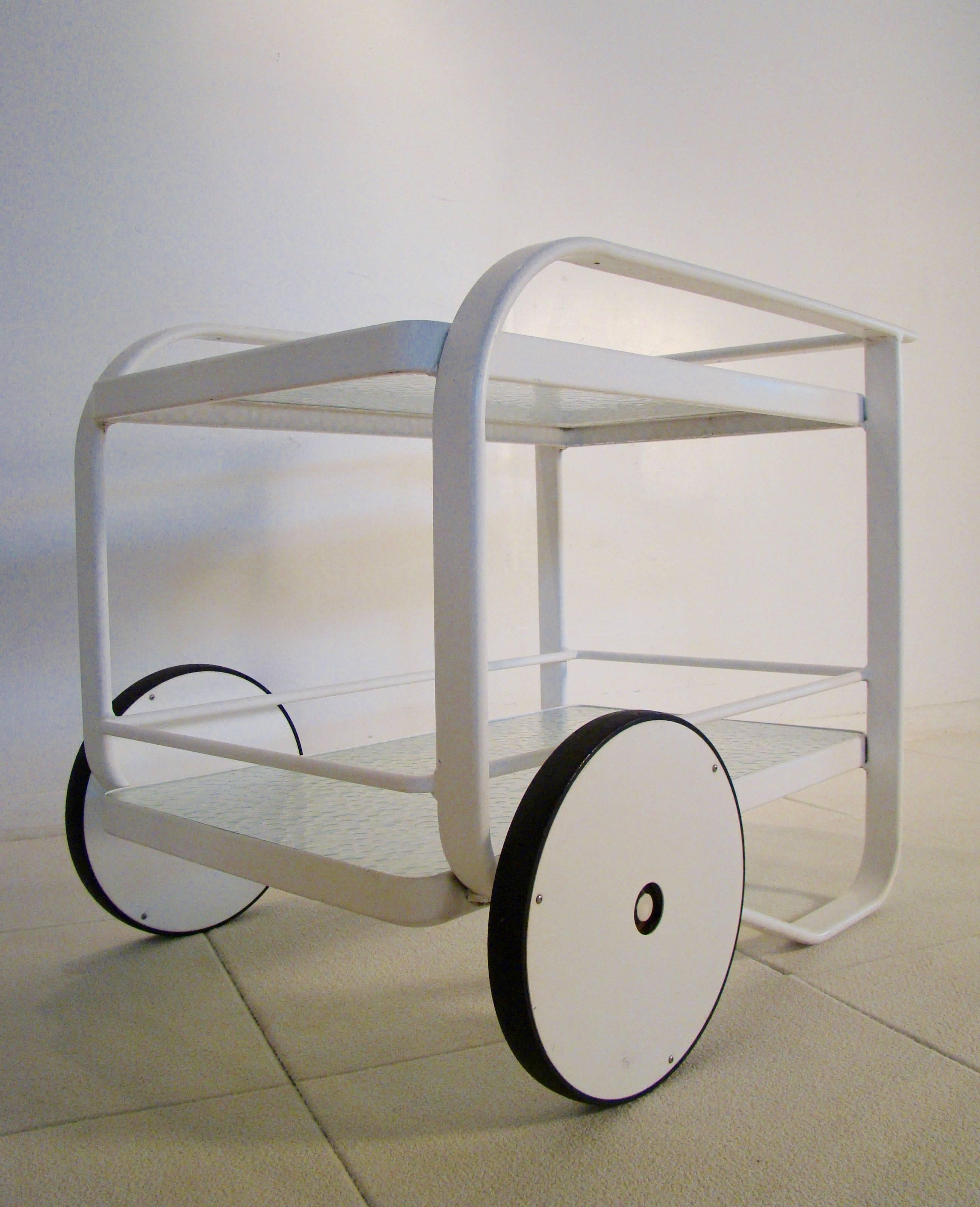 Modern Brown Jordan Quantum Indoor or Outdoor Bar Cart Designed by Richard Frinier For Sale