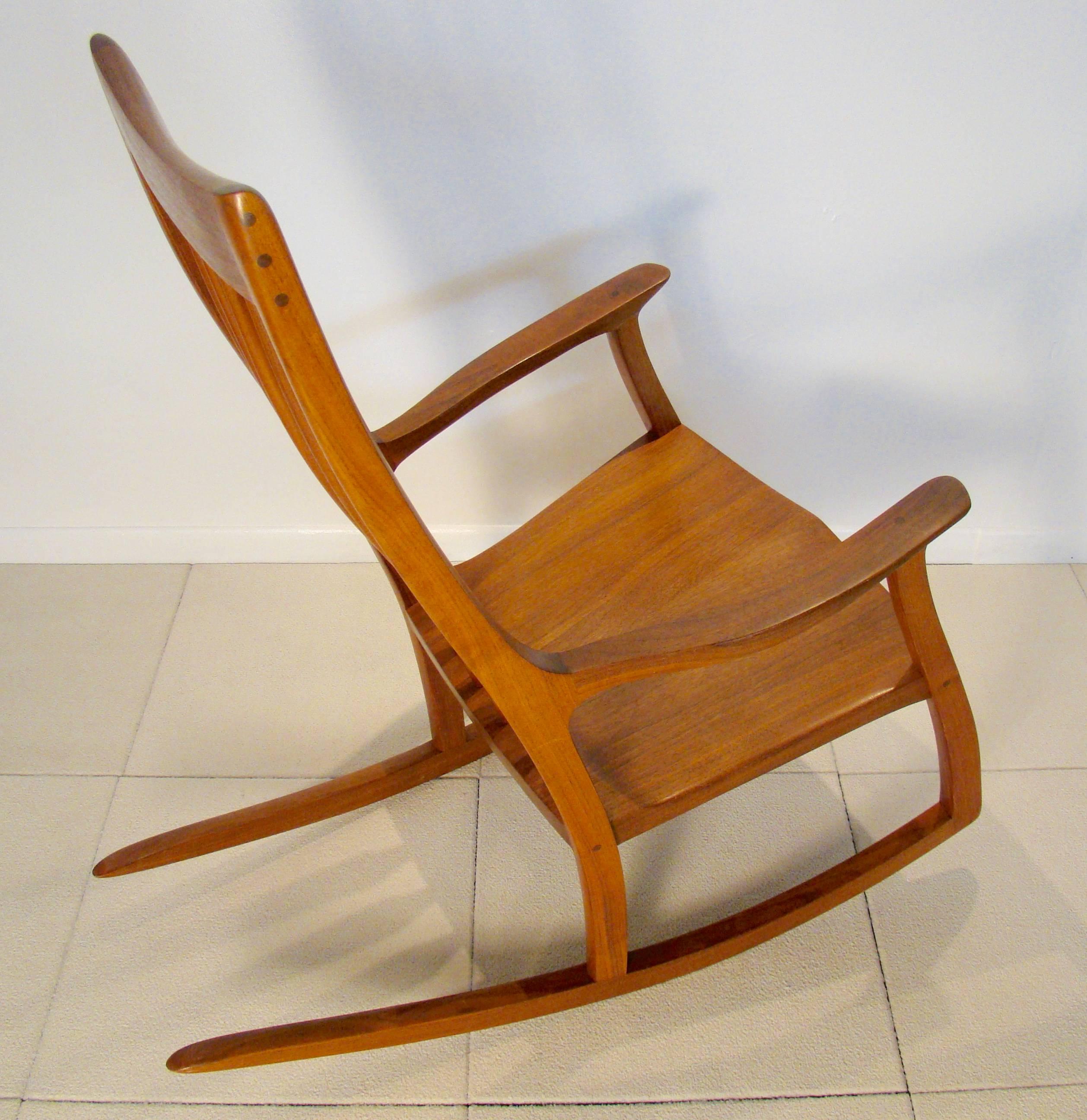 Late 20th Century Modern Rocker Designed and Built by Kevin Grey