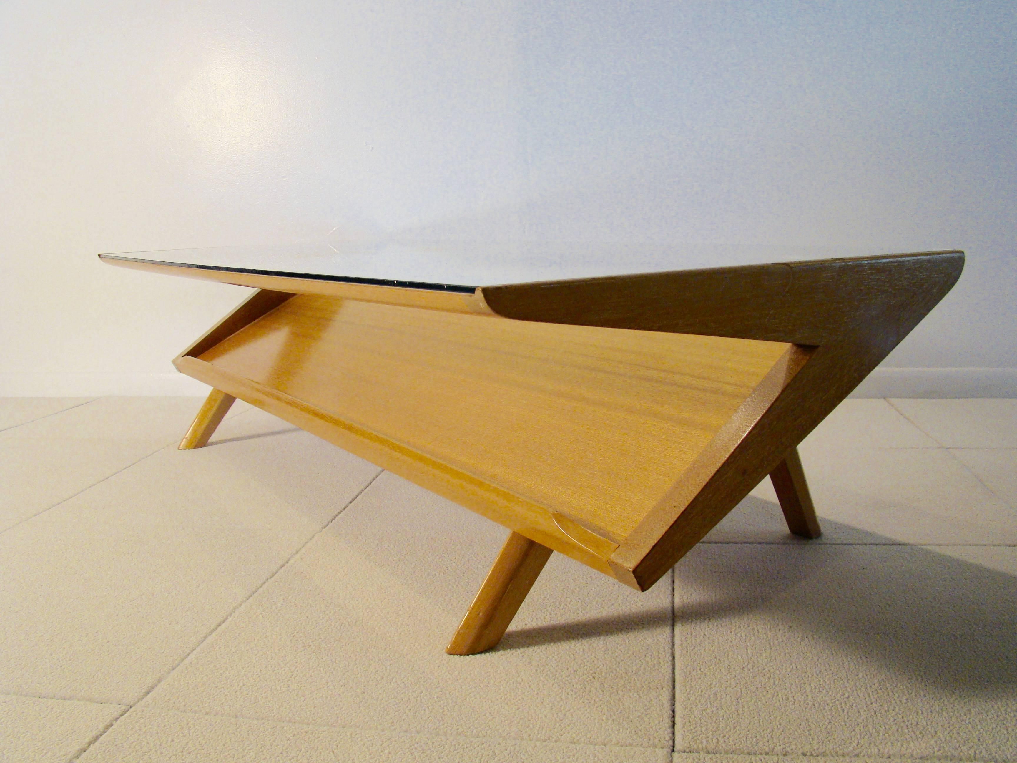 John Keal Design 'Ribbon Mahogany' Display Coffee Table for Brown Saltman, USA 2