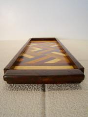 Don Shoemaker Exotic Wood Inlaid Serving/Cocktail Tray