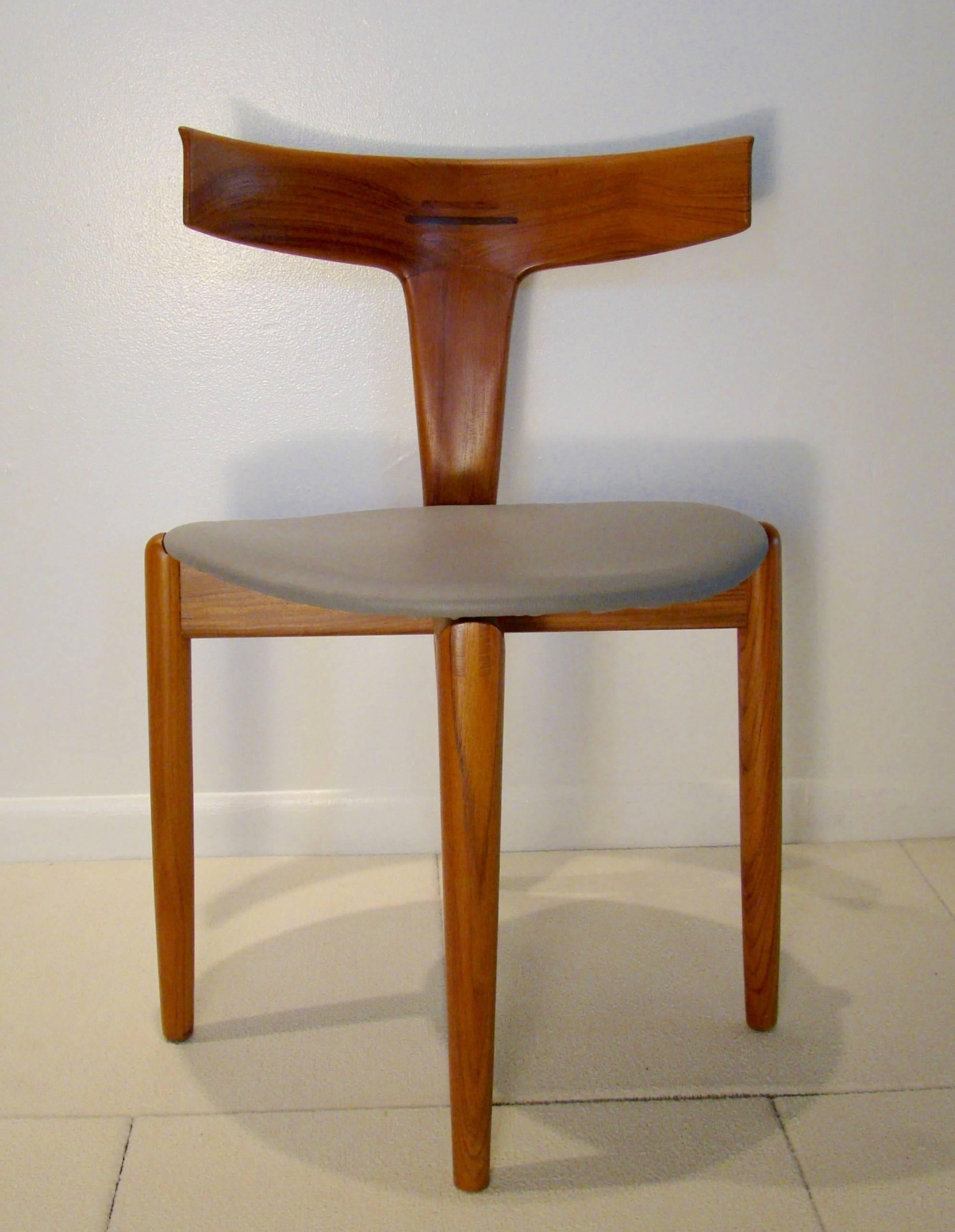 Mid-Century Modern Rare and Beautiful Dining Accent Chair by Kurt Ostervig for Moreddi, Denmark