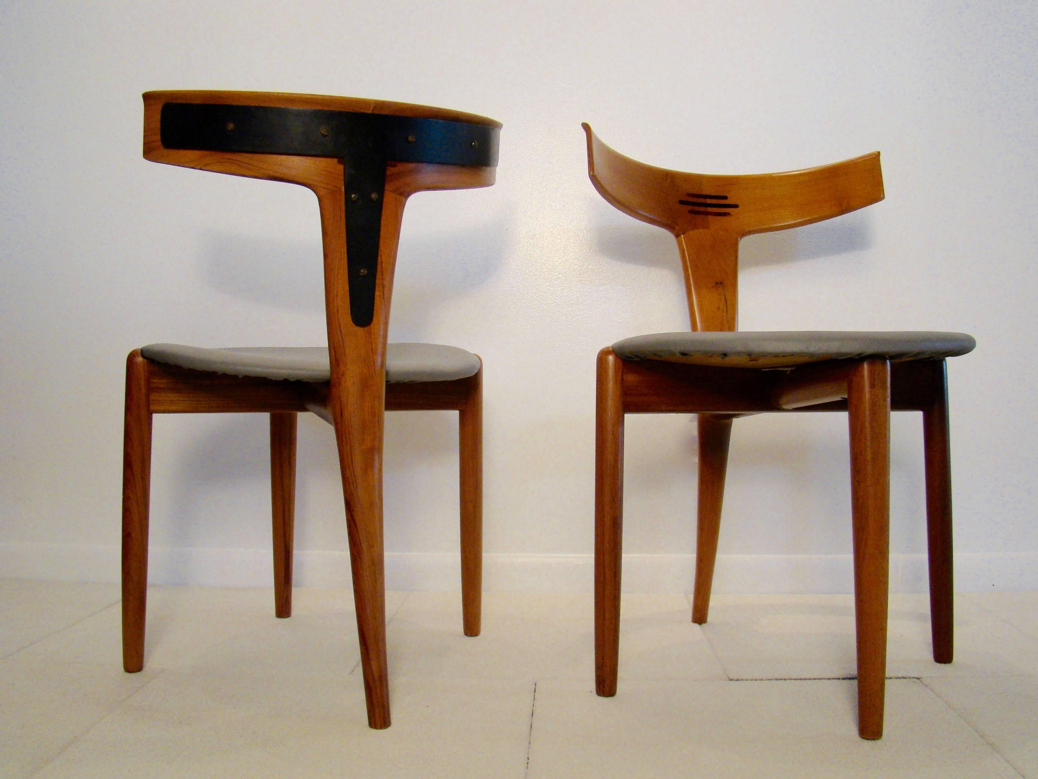 Rare and Beautiful Dining Accent Chair by Kurt Ostervig for Moreddi, Denmark 2