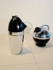 Art Deco Machine Age Industrial Seltzer Bottle and Thermos, circa 1930s
