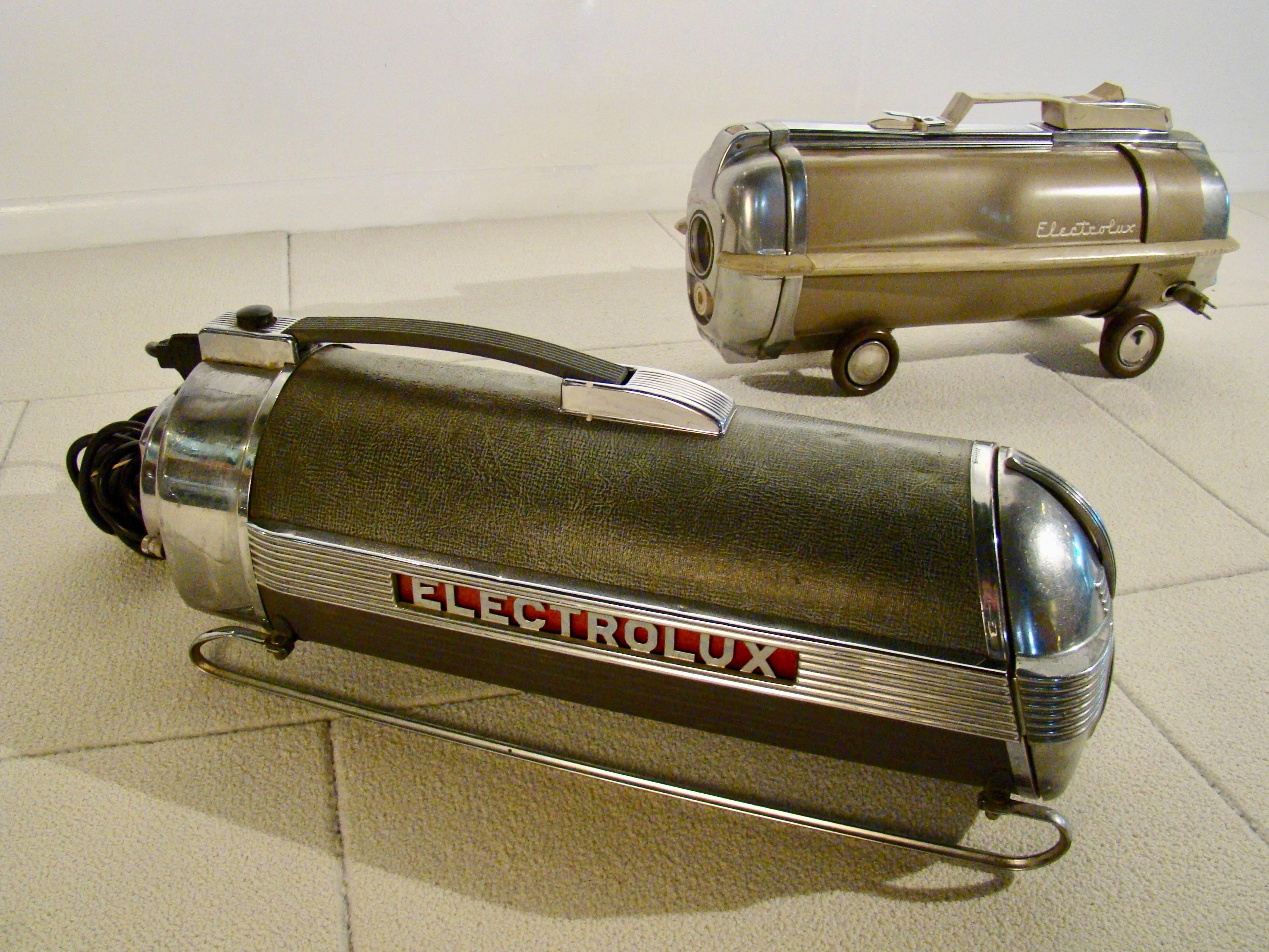 Mid-20th Century Pair of Art Deco Streamlined Modern Machine Age Electrolux Vacuums For Sale