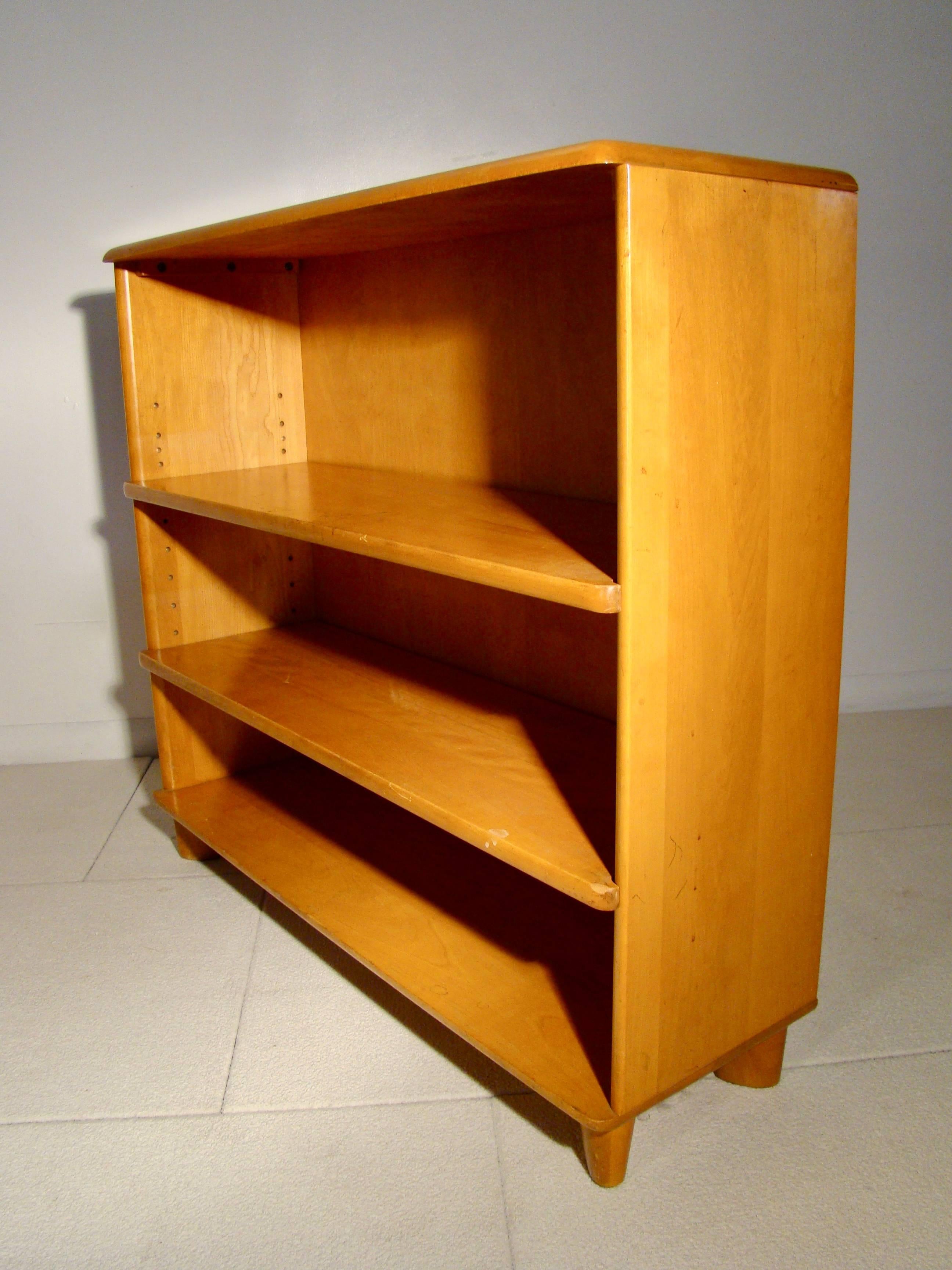 Pair of Heywood Wakefield Champagne Bookcases or Cabinets In Good Condition In Denver, CO