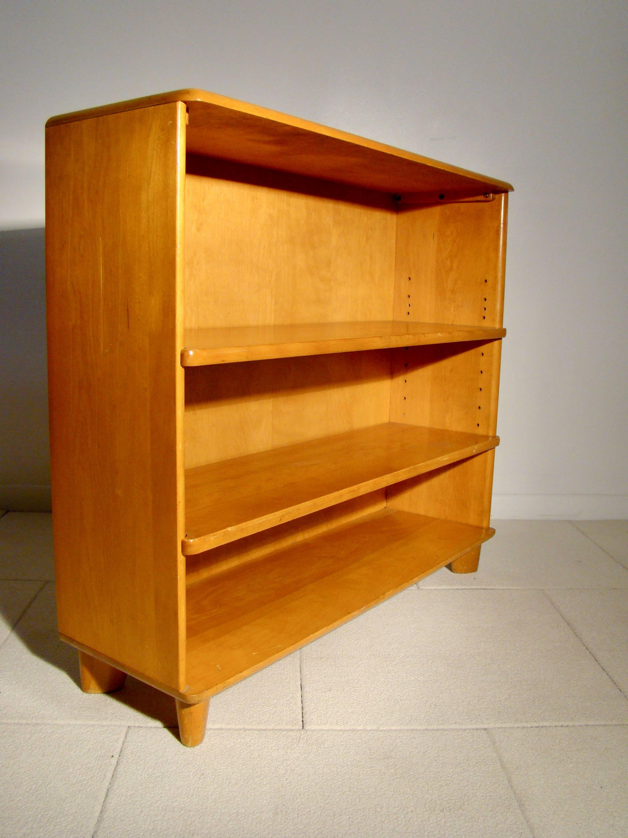 Maple Pair of Heywood Wakefield Champagne Bookcases or Cabinets