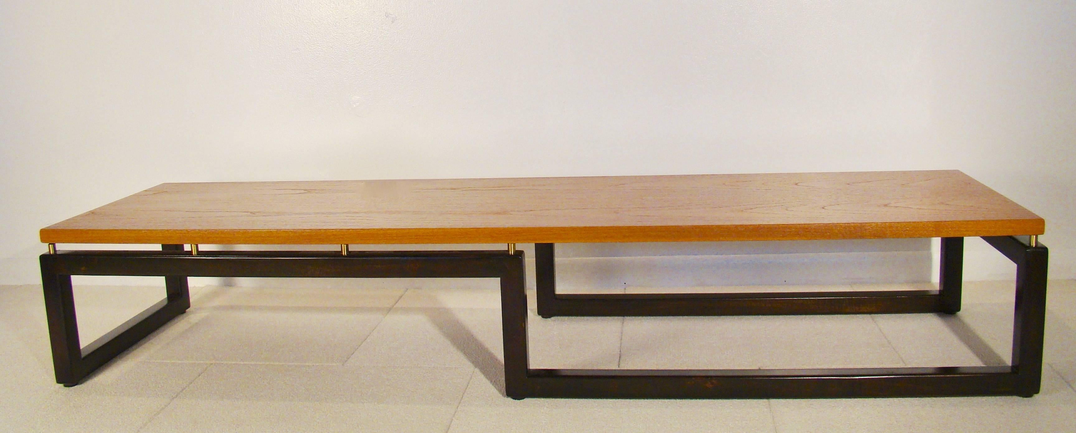 American Michael Taylor for Baker Furniture Long and Low Bench or Coffee Table