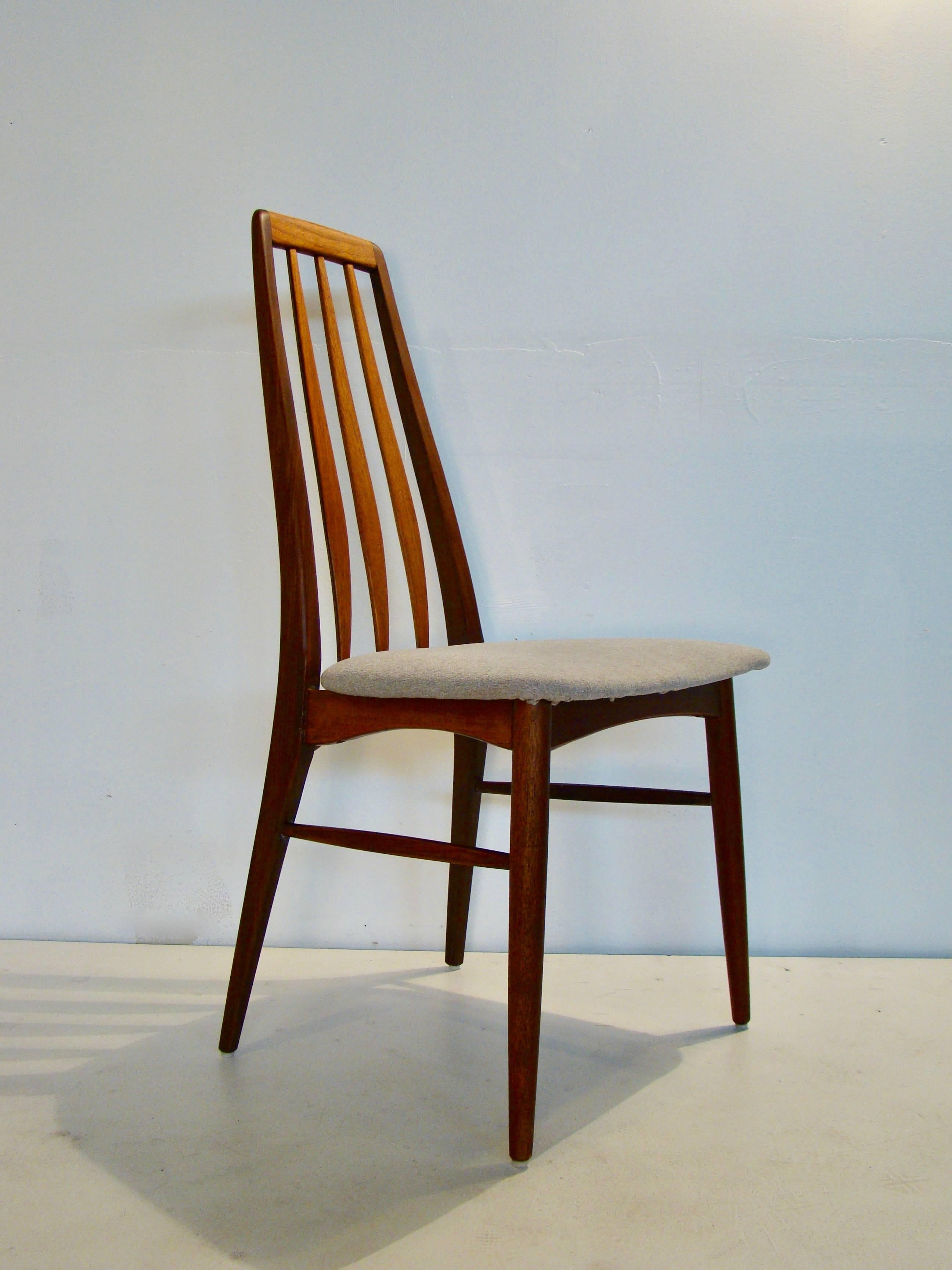 Mid-Century Modern Danish Modern Teak High Back Set of Six Dining Chairs by Koefoeds Hornslet