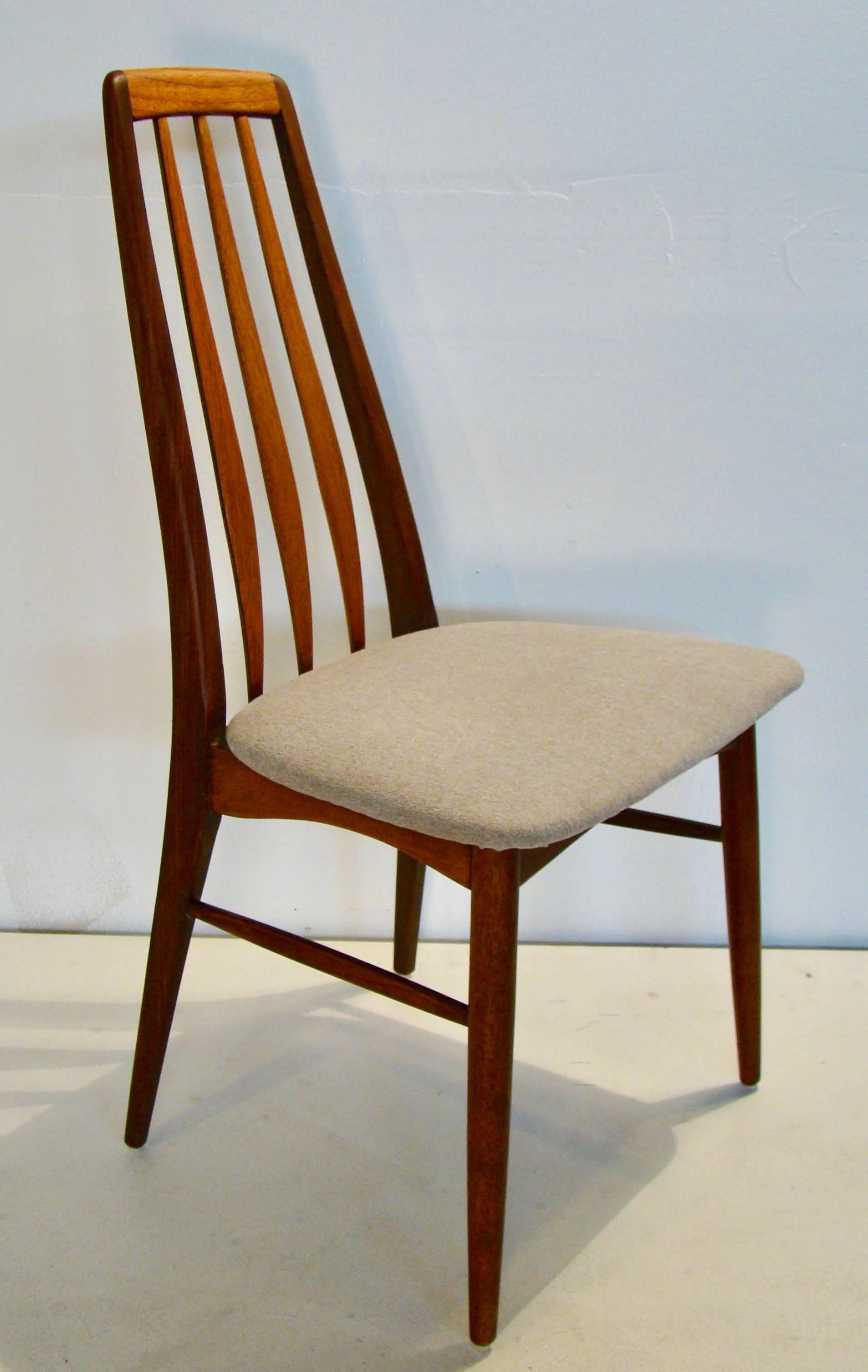 Danish Modern Teak High Back Set of Six Dining Chairs by Koefoeds Hornslet In Good Condition In Denver, CO