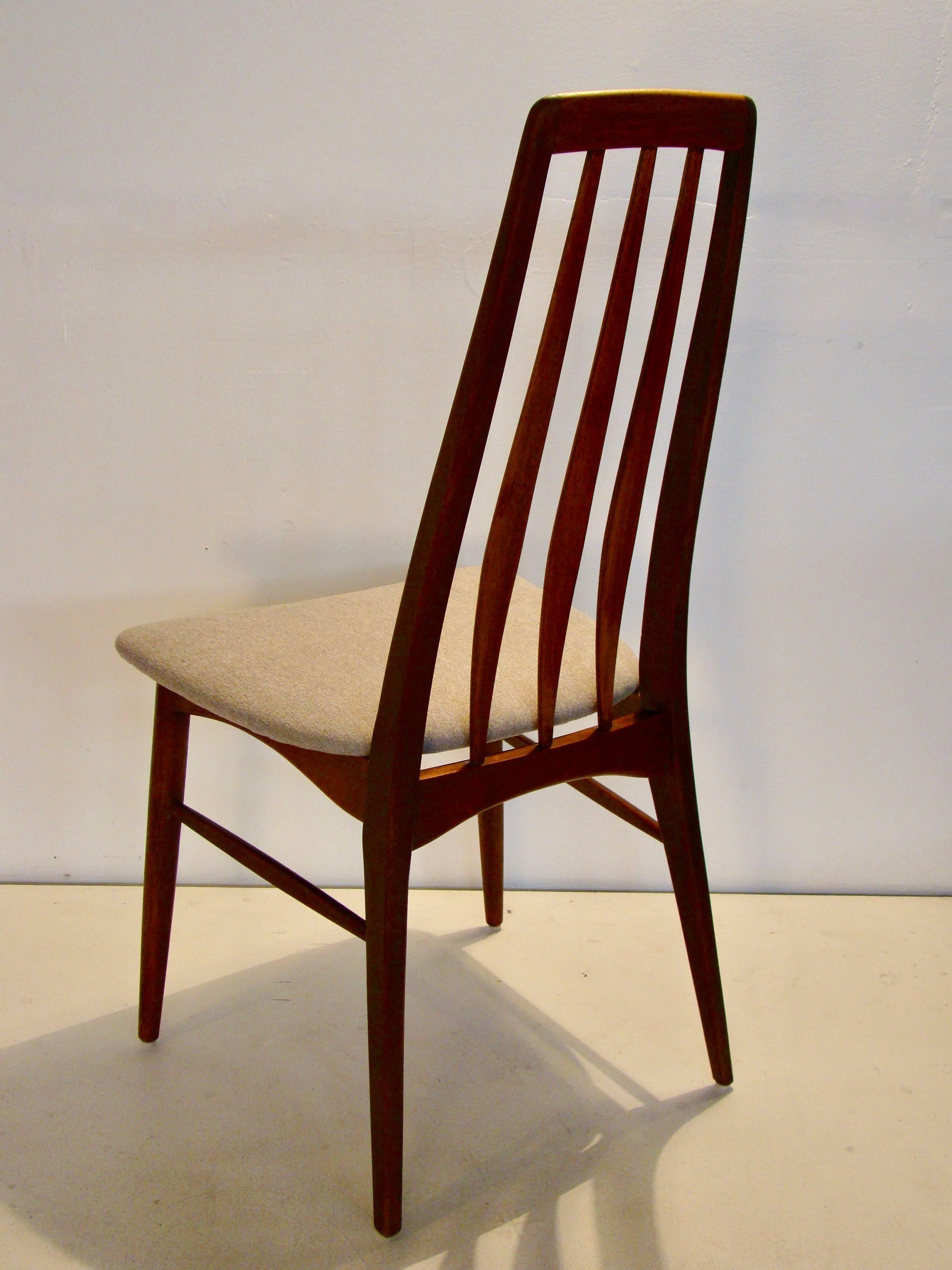 Mid-20th Century Danish Modern Teak High Back Set of Six Dining Chairs by Koefoeds Hornslet