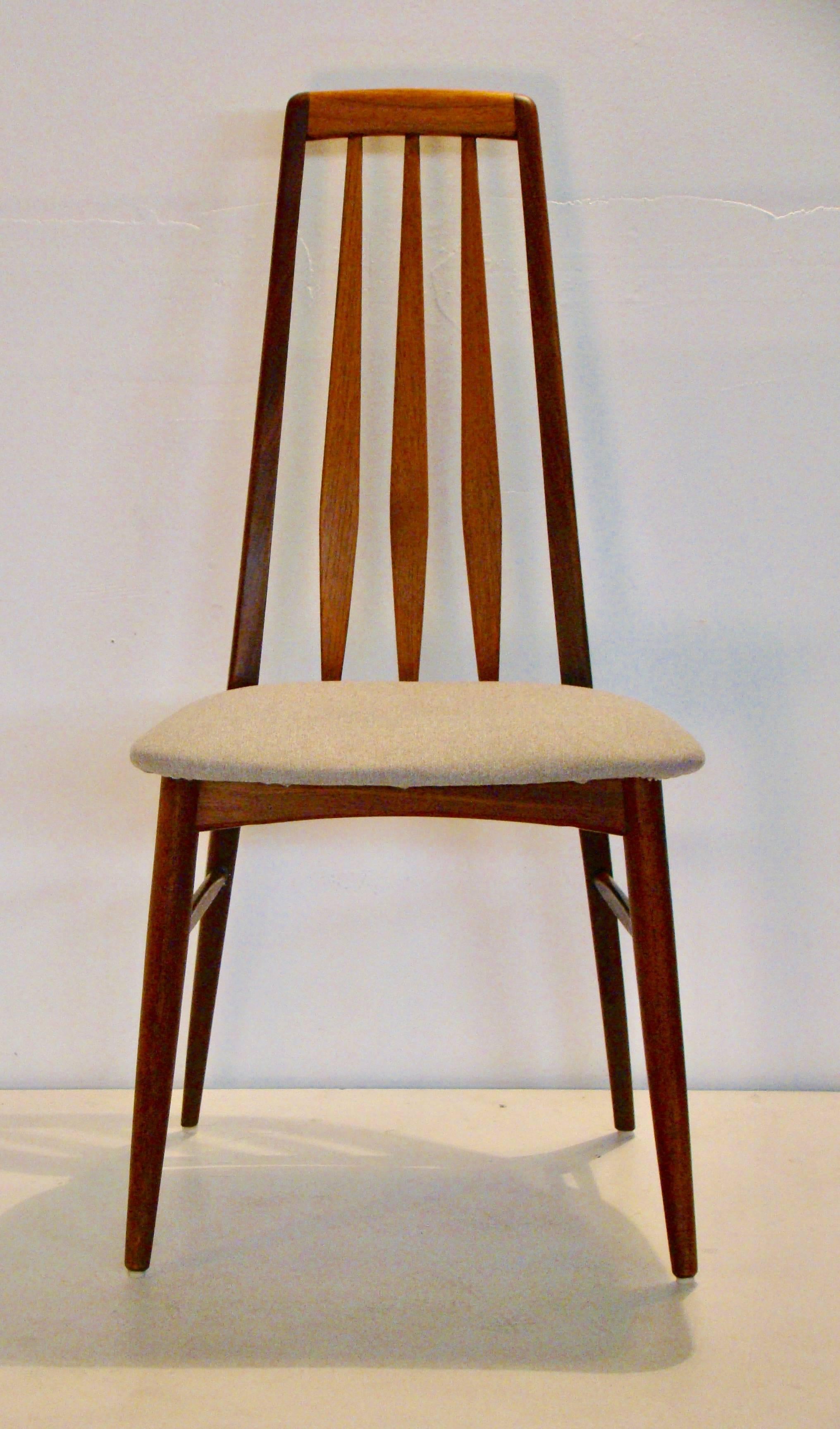 Danish Modern Teak High Back Set of Six Dining Chairs by Koefoeds Hornslet 3