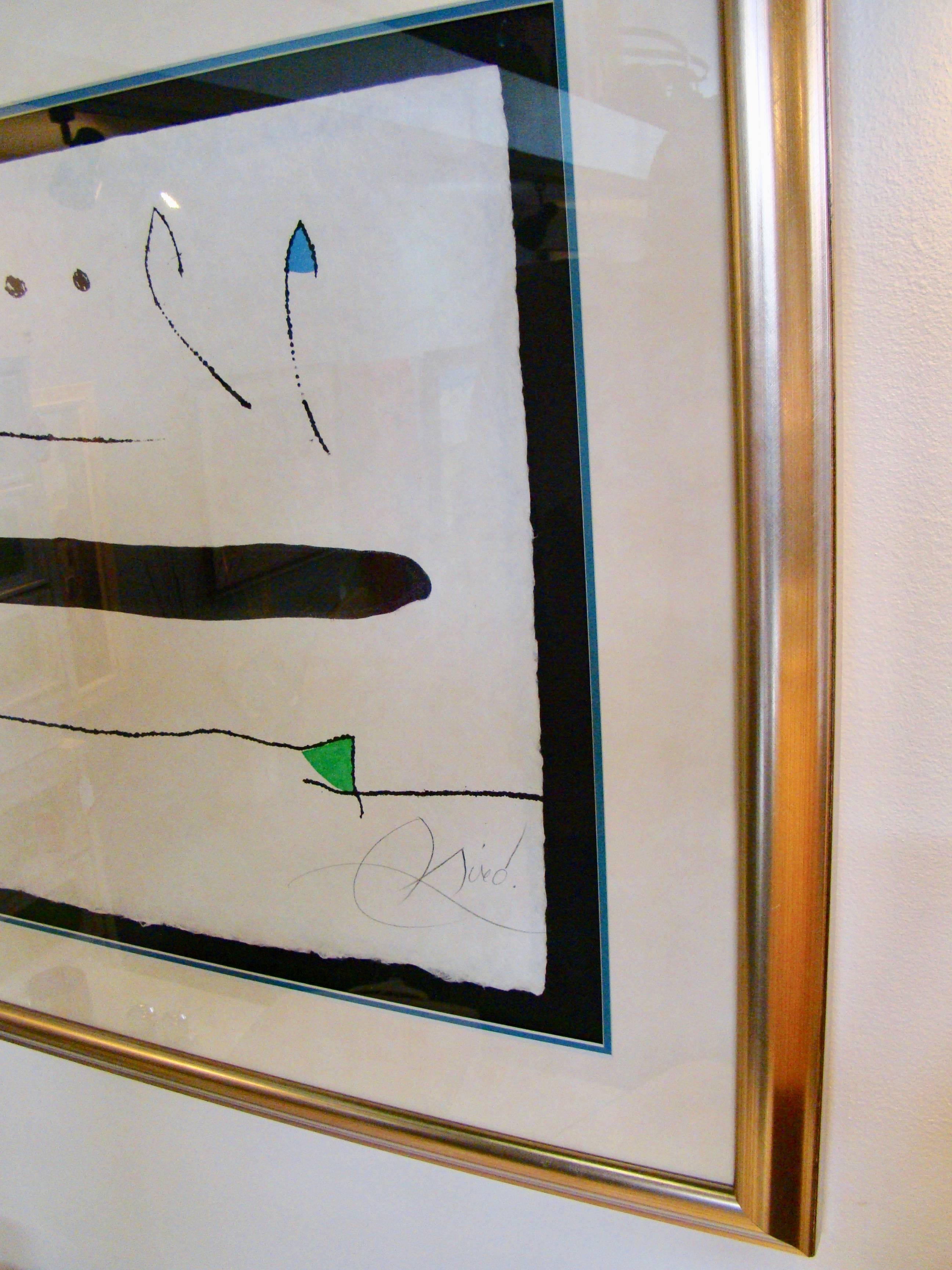 Etched Joan Miro 'Untitled' 'Limited Edition' Aquatint Etching, Signed and Numbered For Sale