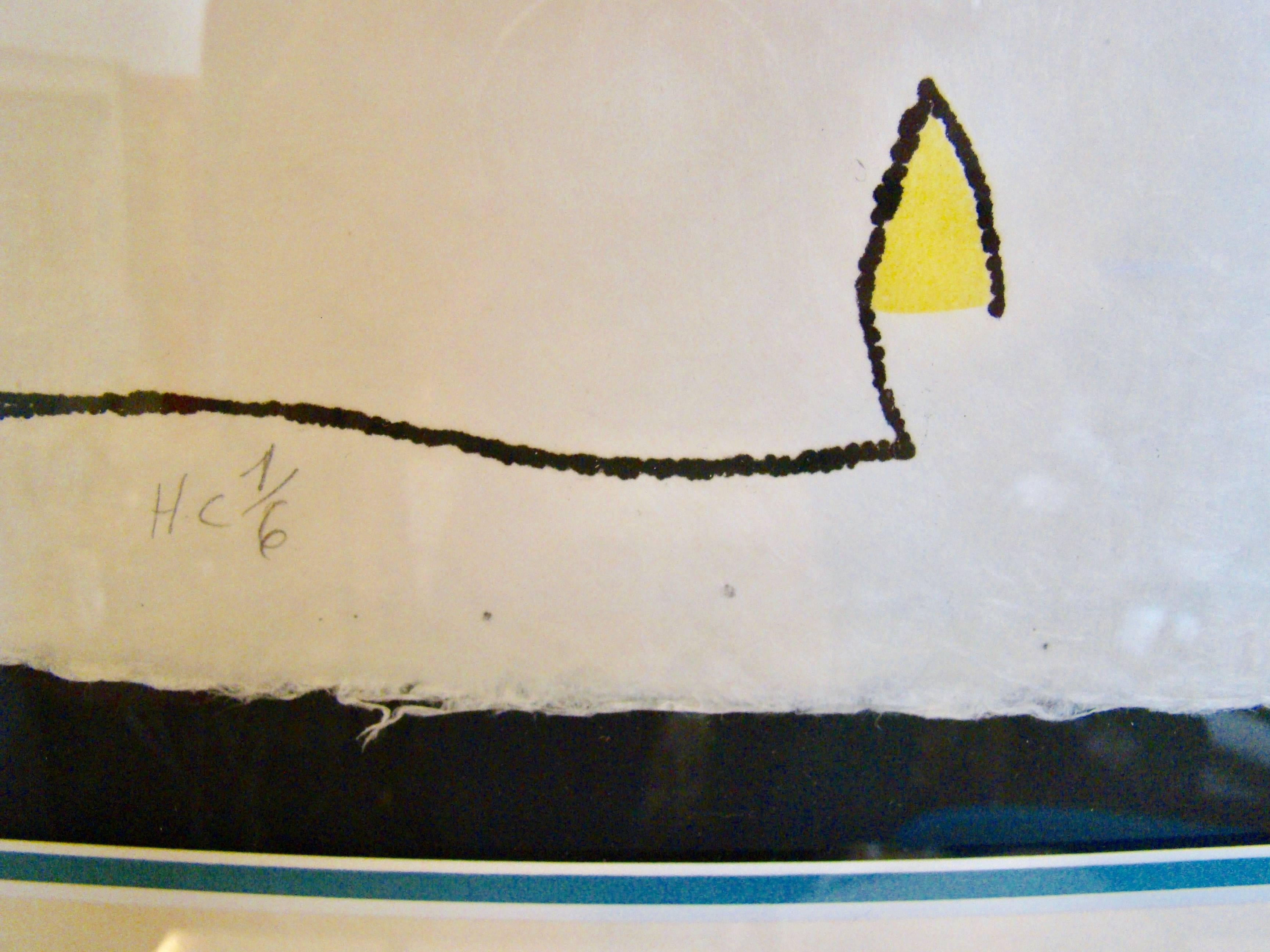 Modern Joan Miro 'Untitled' 'Limited Edition' Aquatint Etching, Signed and Numbered For Sale