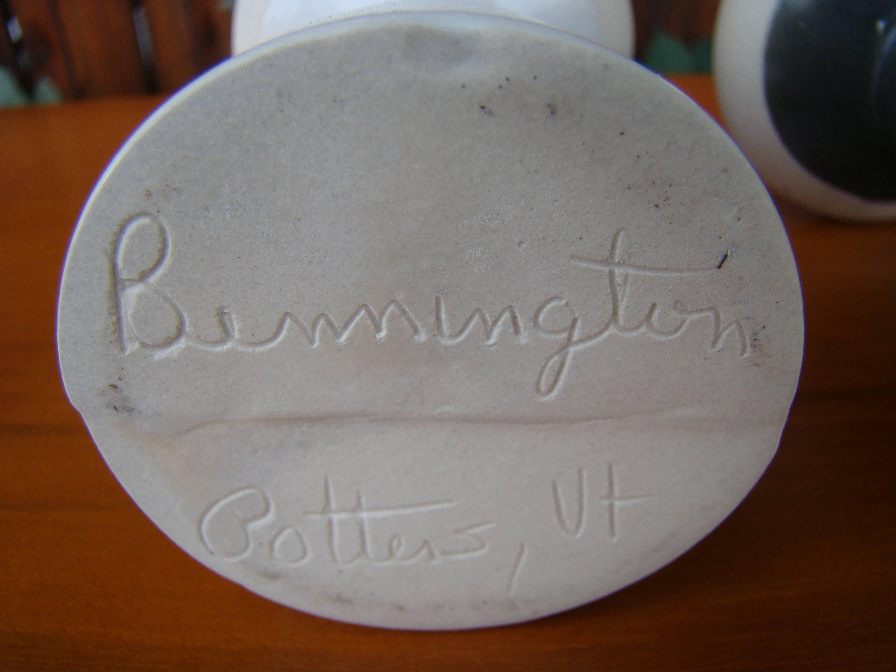 Hand-Crafted Salt and Pepper Service by David Gil for Bennington Potters, USA