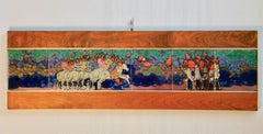 Harris Strong Colorful Tile Mosaic Figural Wall Hanging