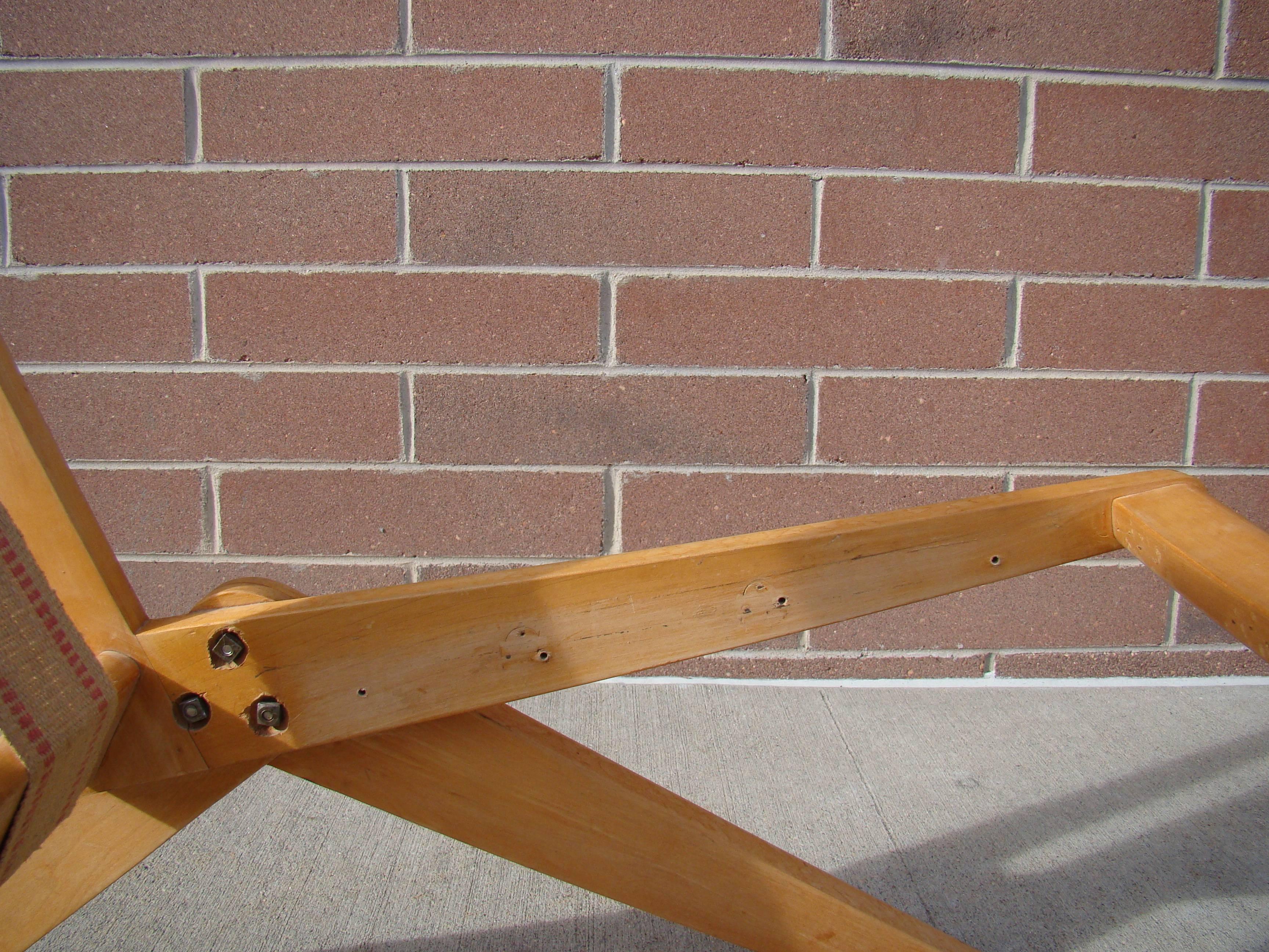 Maple Pierre Jeanneret 'Scissor Chair' for Knoll International, USA For Sale