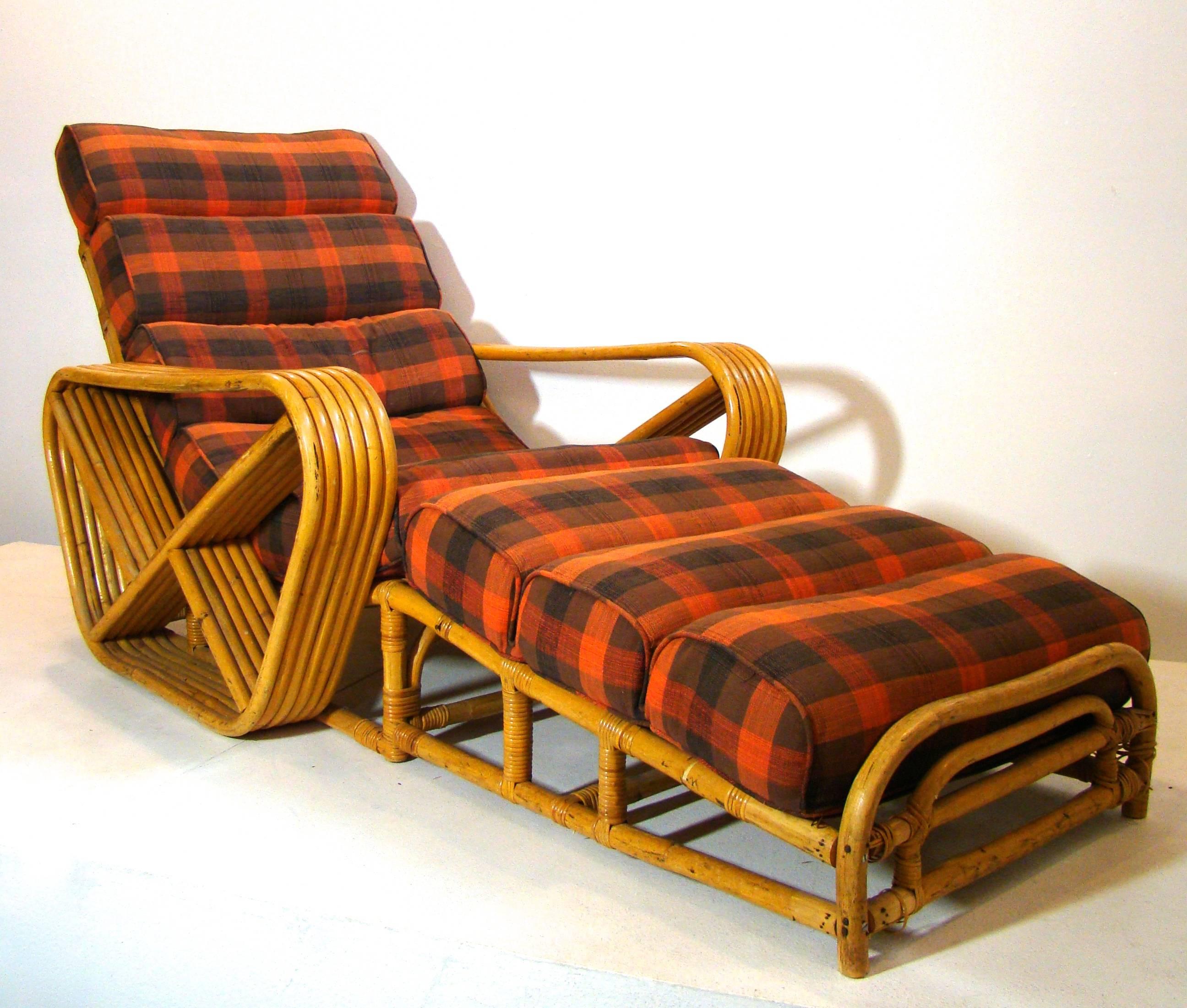 American Paul Frankl Style Living Room Suite of Pretzel Rattan Furniture SATURDAY SALE