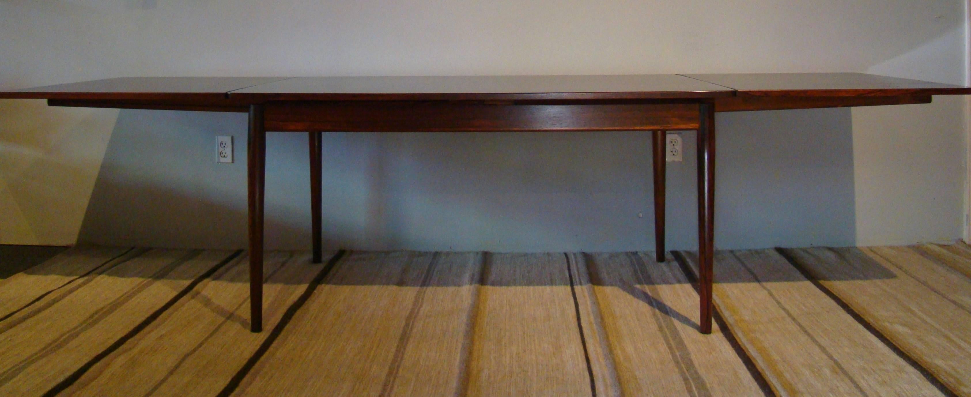 Danish Arne Vodder for Sibast Palisander Rosewood Extension Dining Table