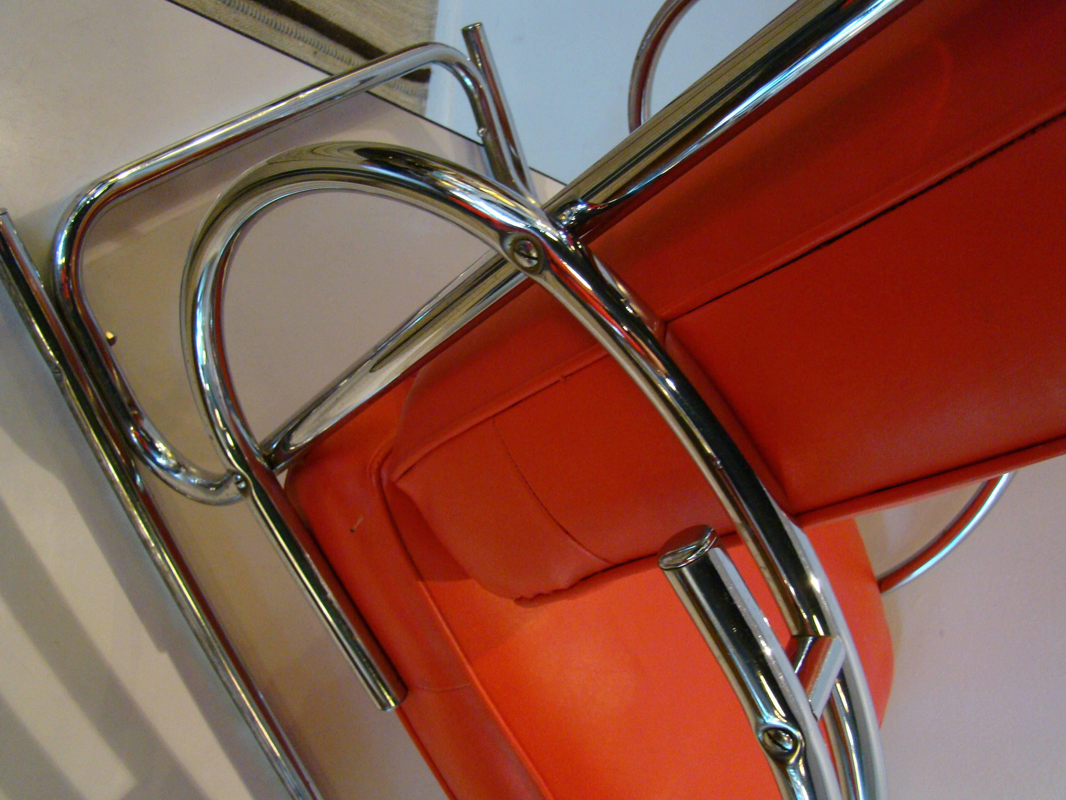 Art Deco/Machine Age Chrome Lounge Chair Attributed to KEM Weber In Excellent Condition In Denver, CO