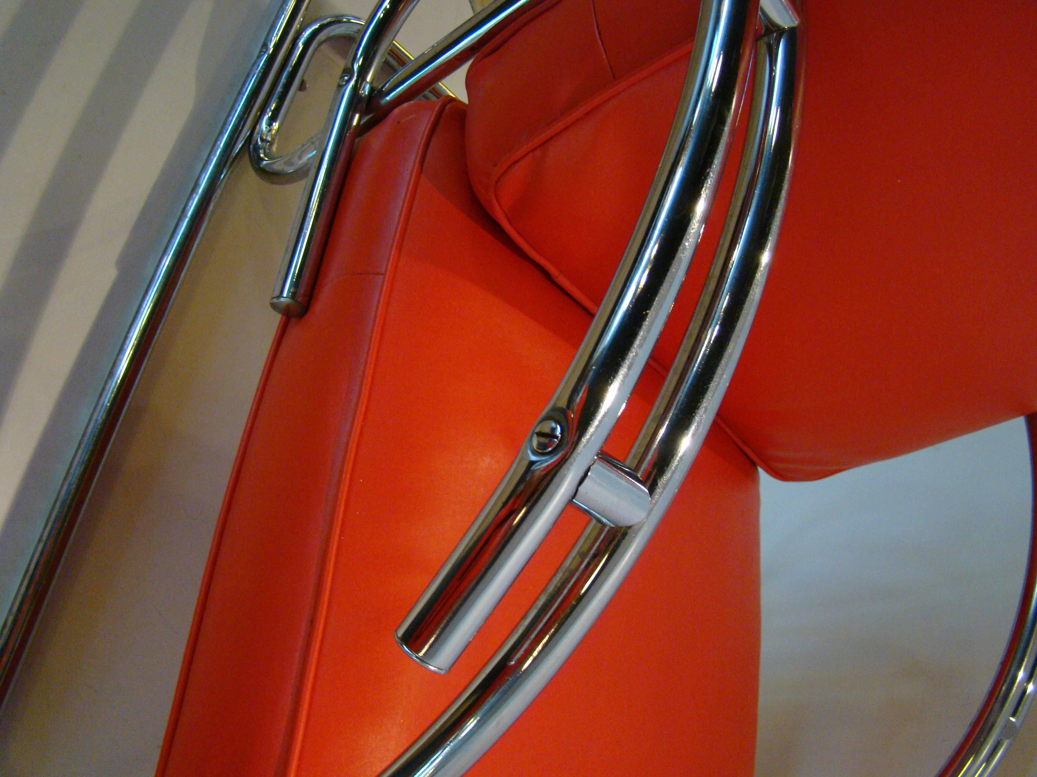 Art Deco/Machine Age Chrome Lounge Chair Attributed to KEM Weber 1