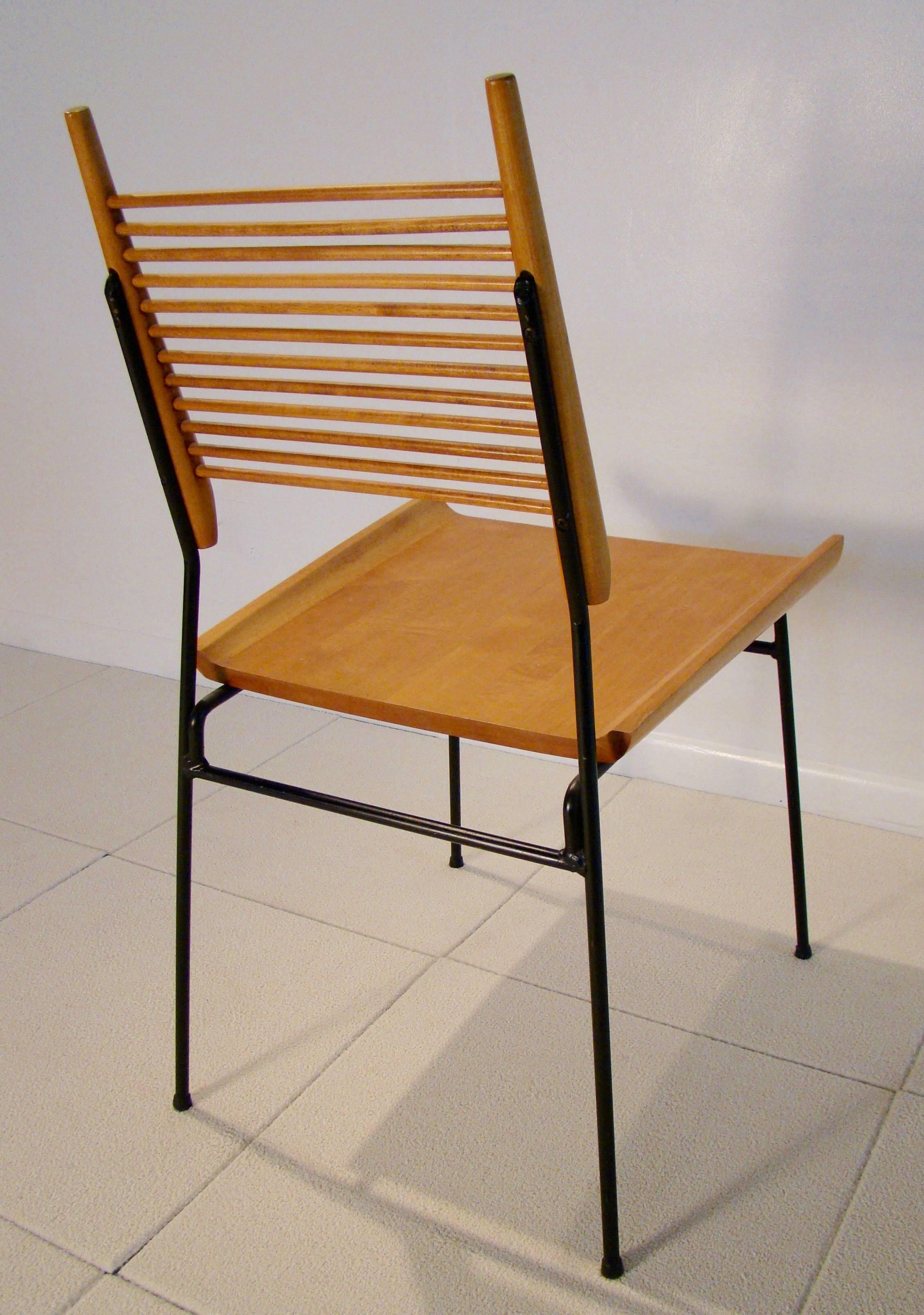 Paul McCobb Set of Six Sculptural Shovel/Ladder Back Chairs, circa 1950s 1