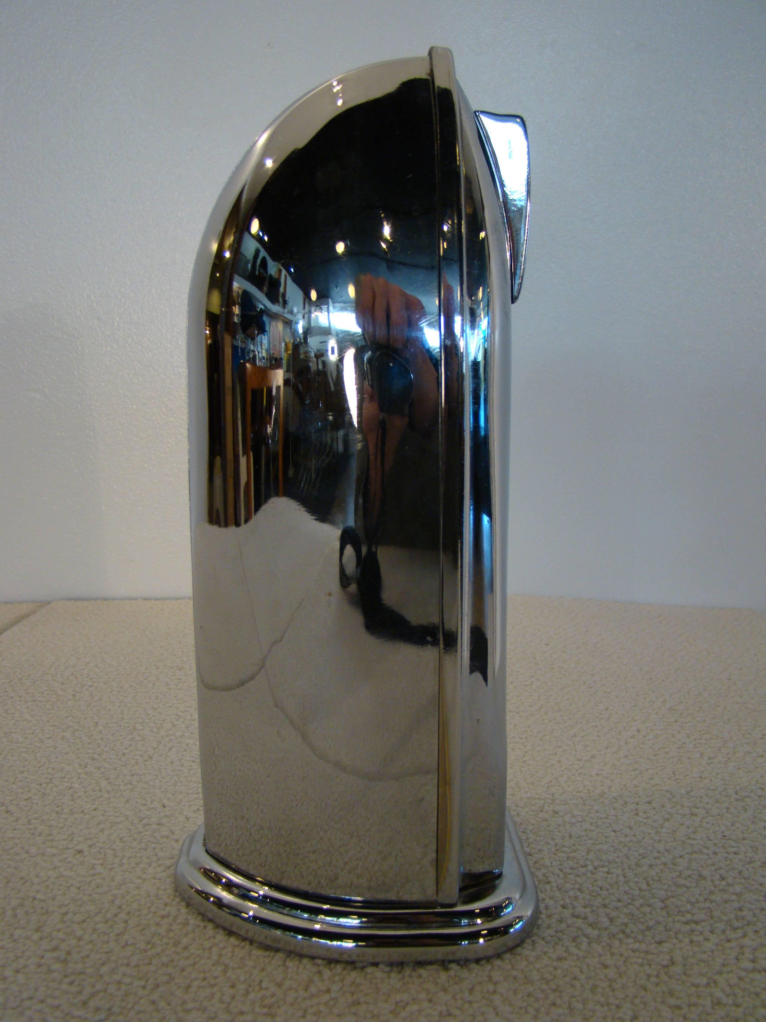 Art Deco Machine Age Chrome Lily Cup Dixie Cup Dispenser For