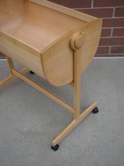 Nanna Ditzel  "Lulu" Danish Modern Rocking Cradle or Bassinet