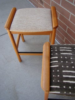 Danish Modern Teak Counter Height Bar Stool by J.L Moller Denmark (1 ONLY)