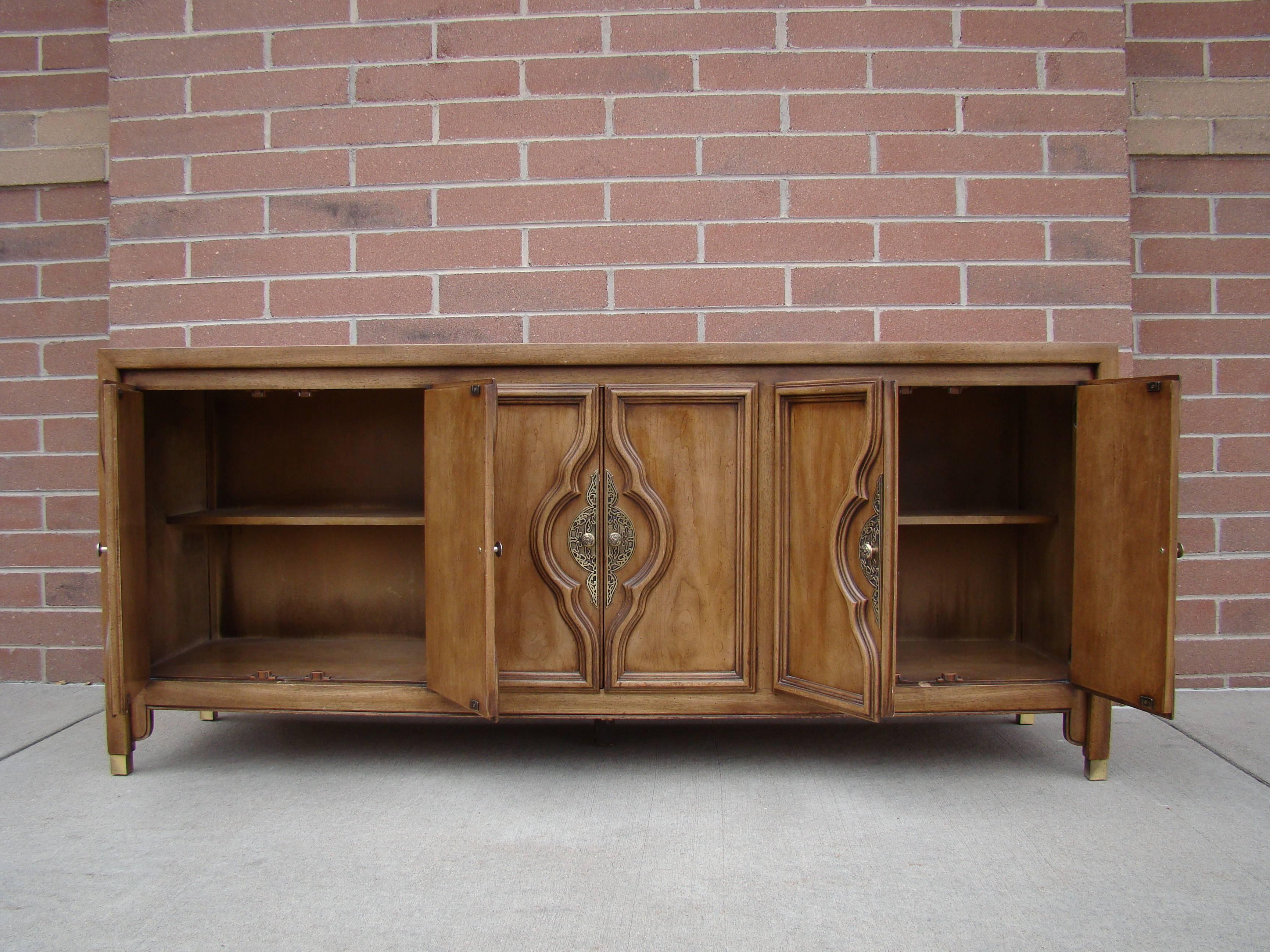 Modernist Credenza or Sideboard by Century Furniture in the Style of James Mont In Good Condition For Sale In Denver, CO