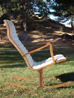 Mitsumasa Sugasawa for Tendo Mokko, Heron Rocking Chair, circa 1960s, Japan