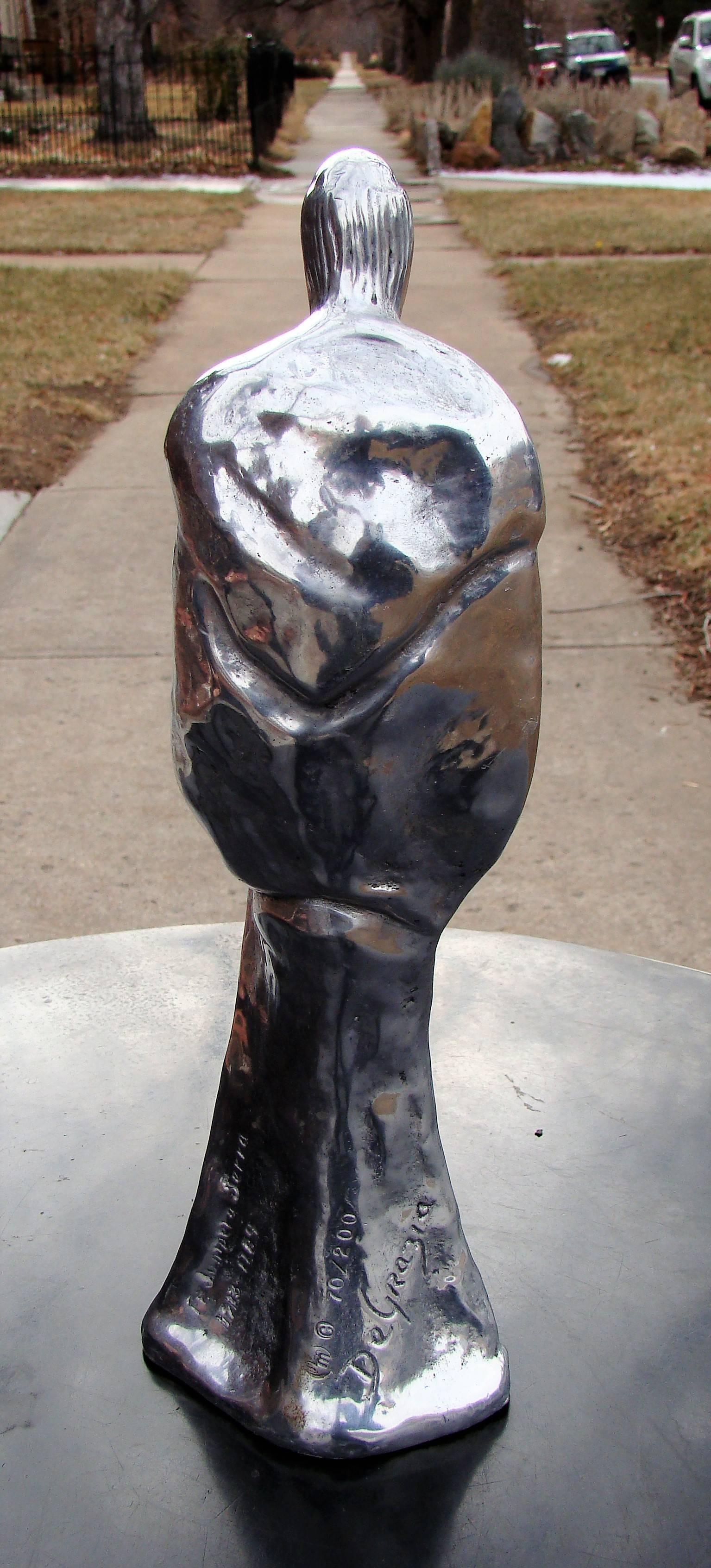 Modernist Abstract Figural signed Nambe Sculpture 