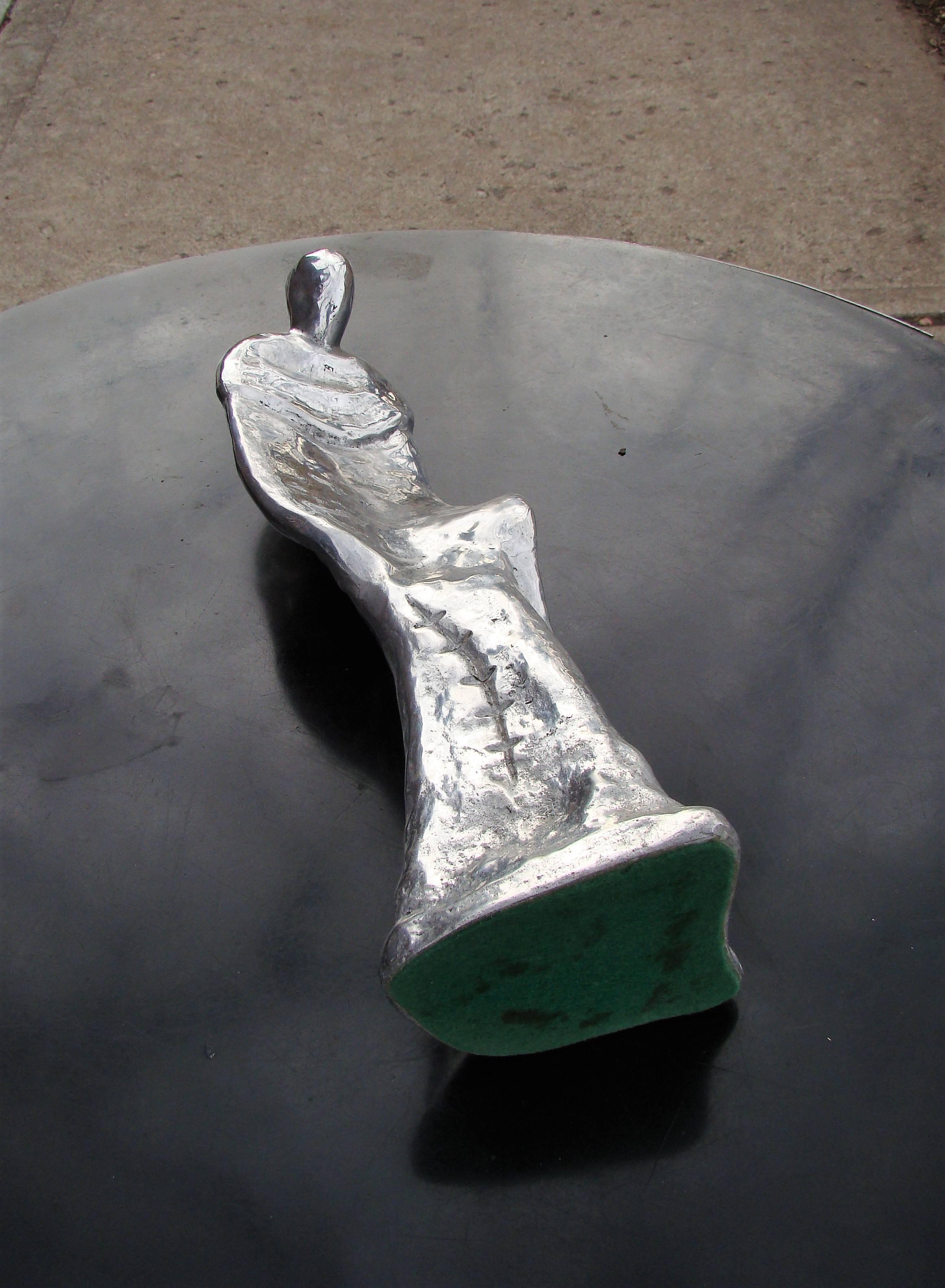 Modernist Abstract Figural signed Nambe Sculpture 
