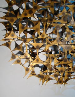 Modernist Brutalist Multidimensional Starburst Sculpture by Marc Weinstein