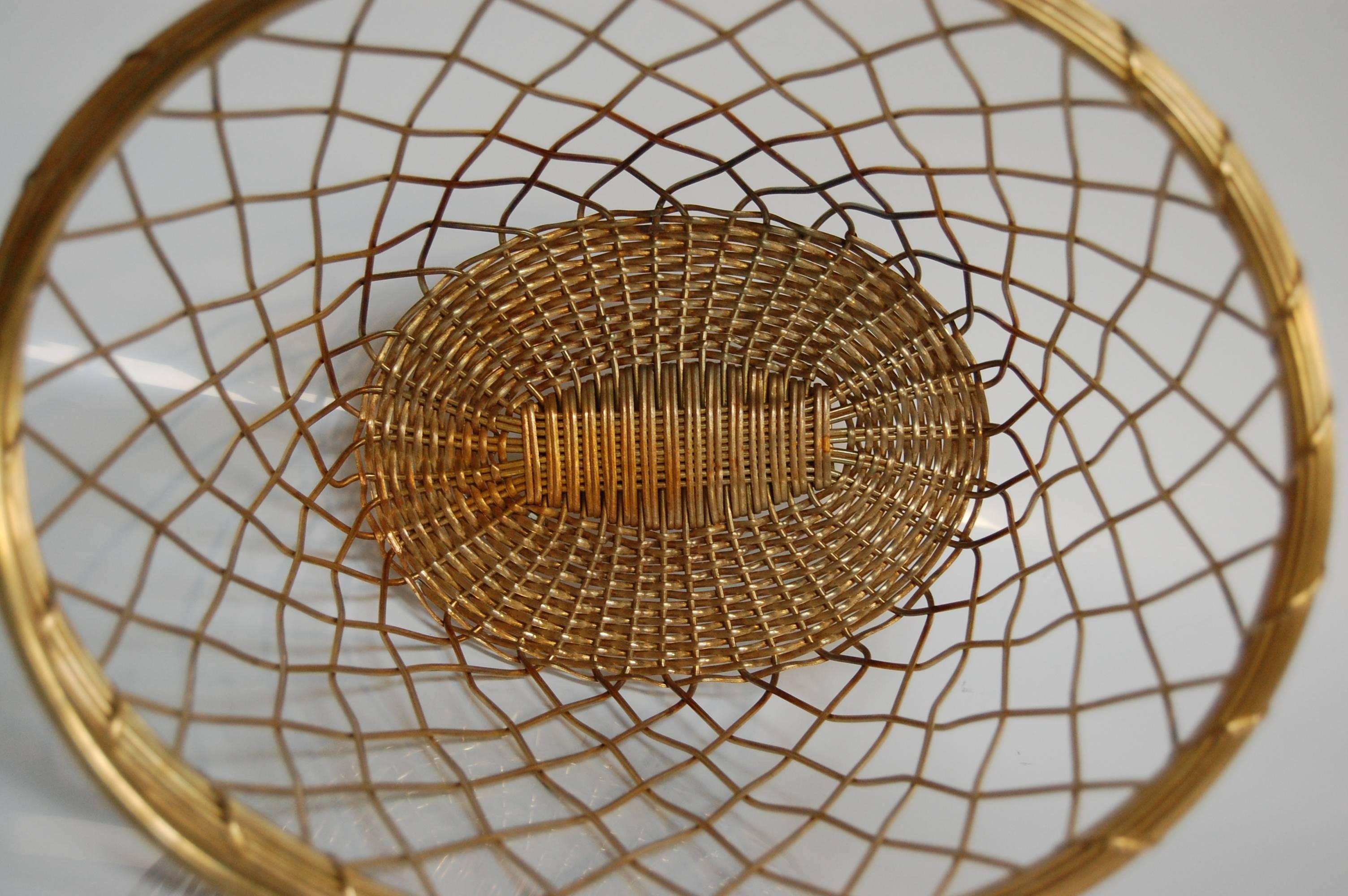 1930s French Brass Wire Basket with Handle at 1stDibs brass basket
