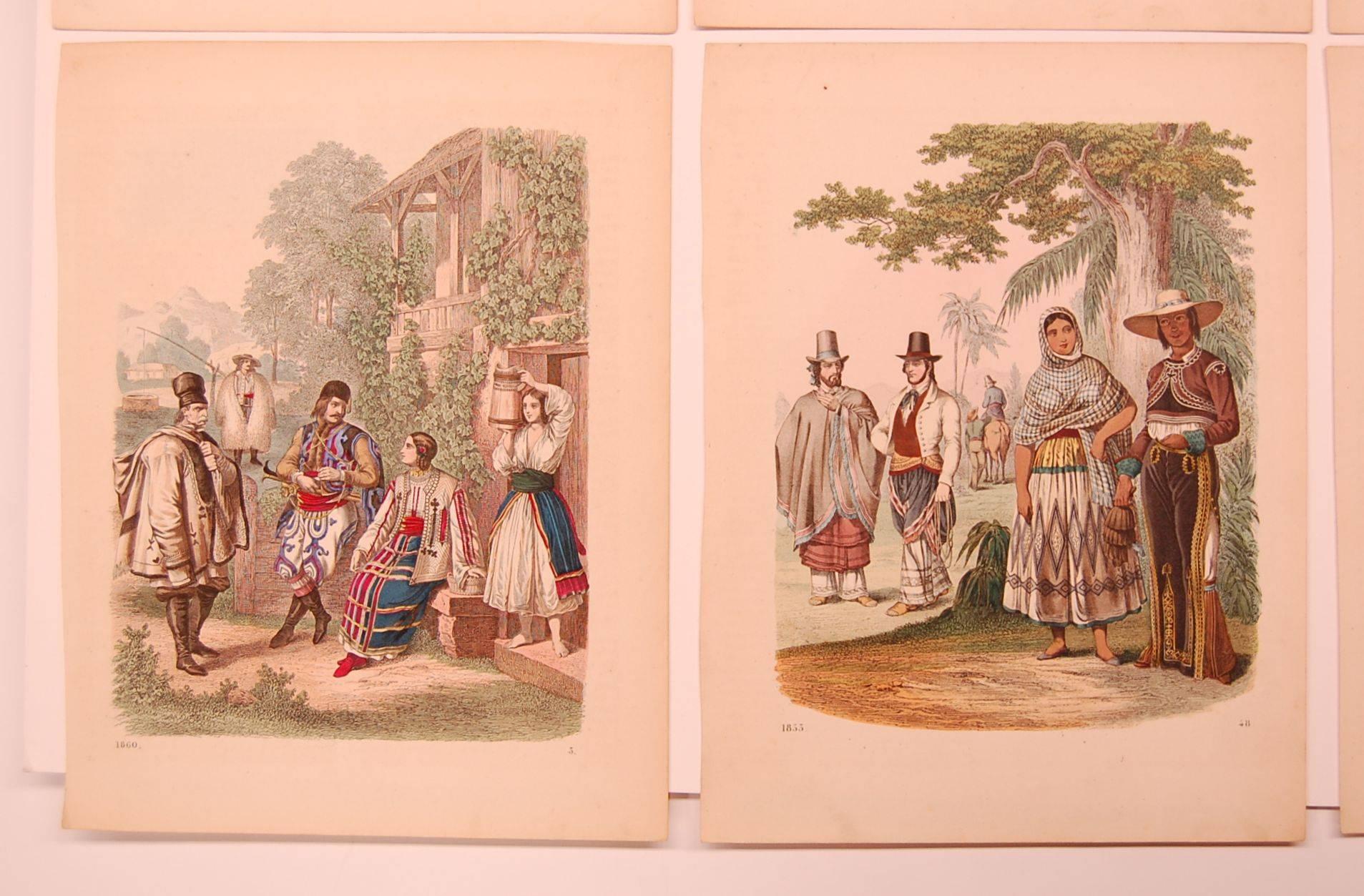 Italian Set of Eight 19th Century Prints of Middle Eastern Interest For Sale