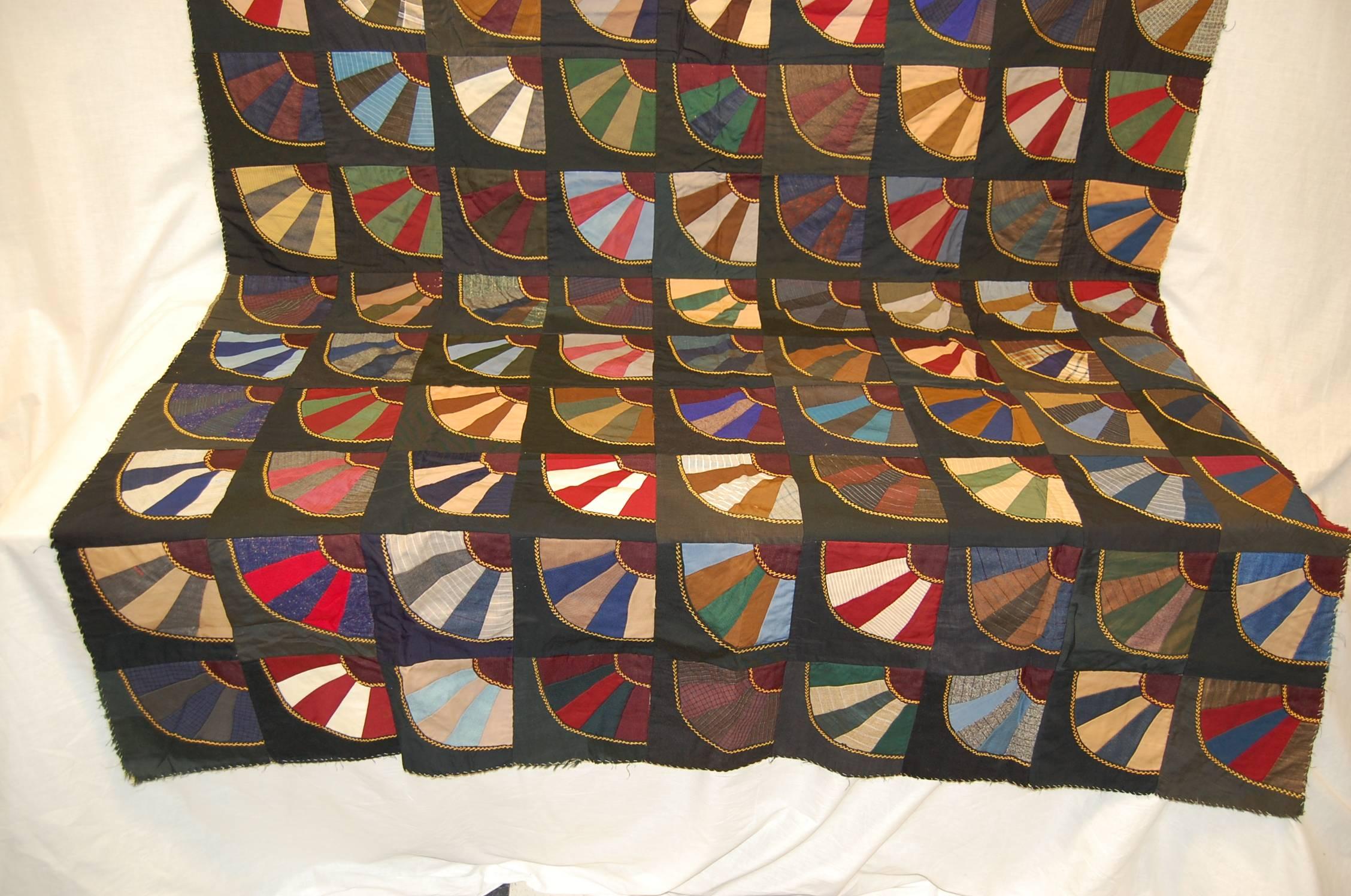 Arts and Crafts American Cotton Quilt, circa 1900