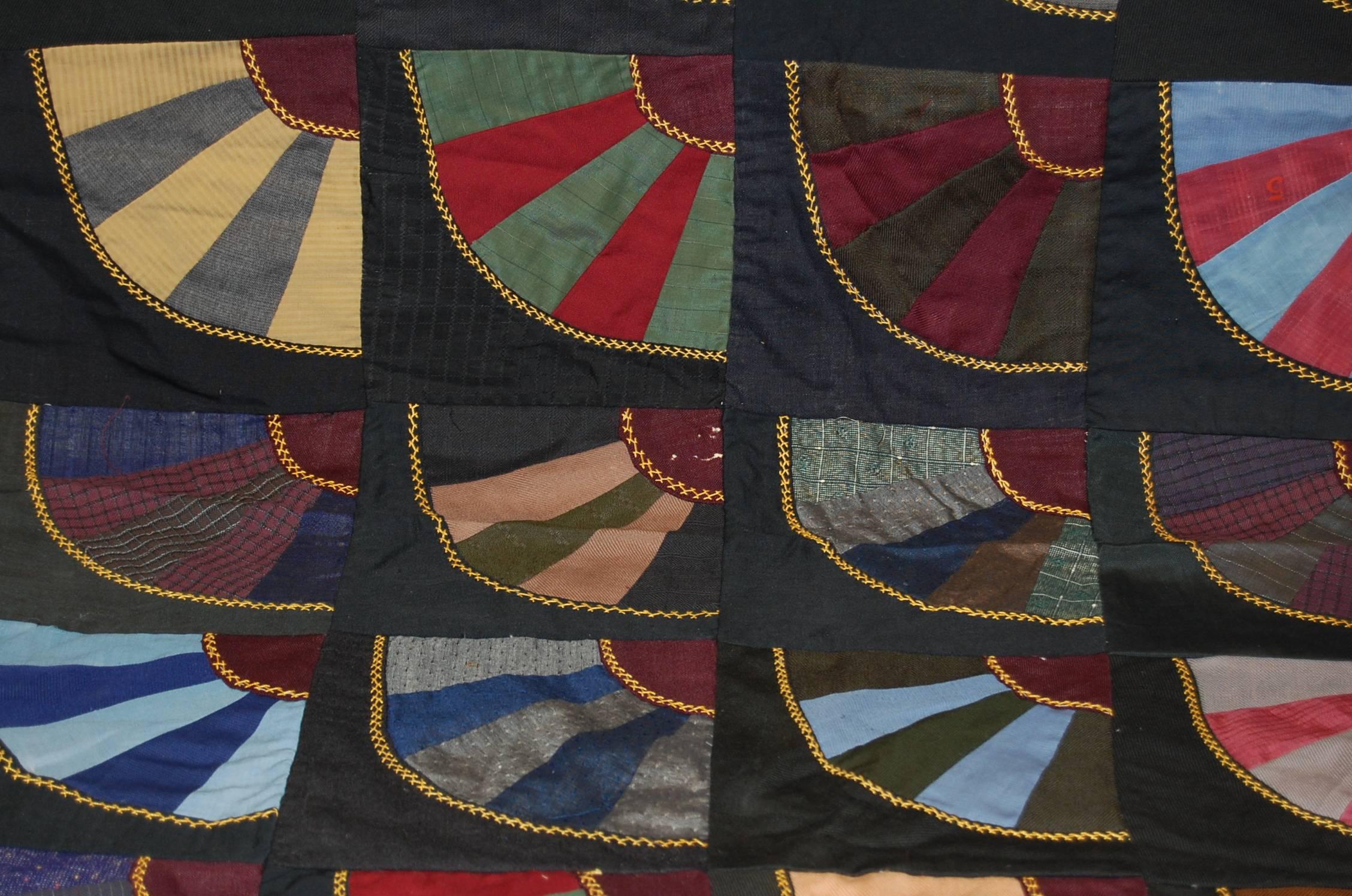 American Cotton Quilt, circa 1900 In Good Condition In Pittsburgh, PA