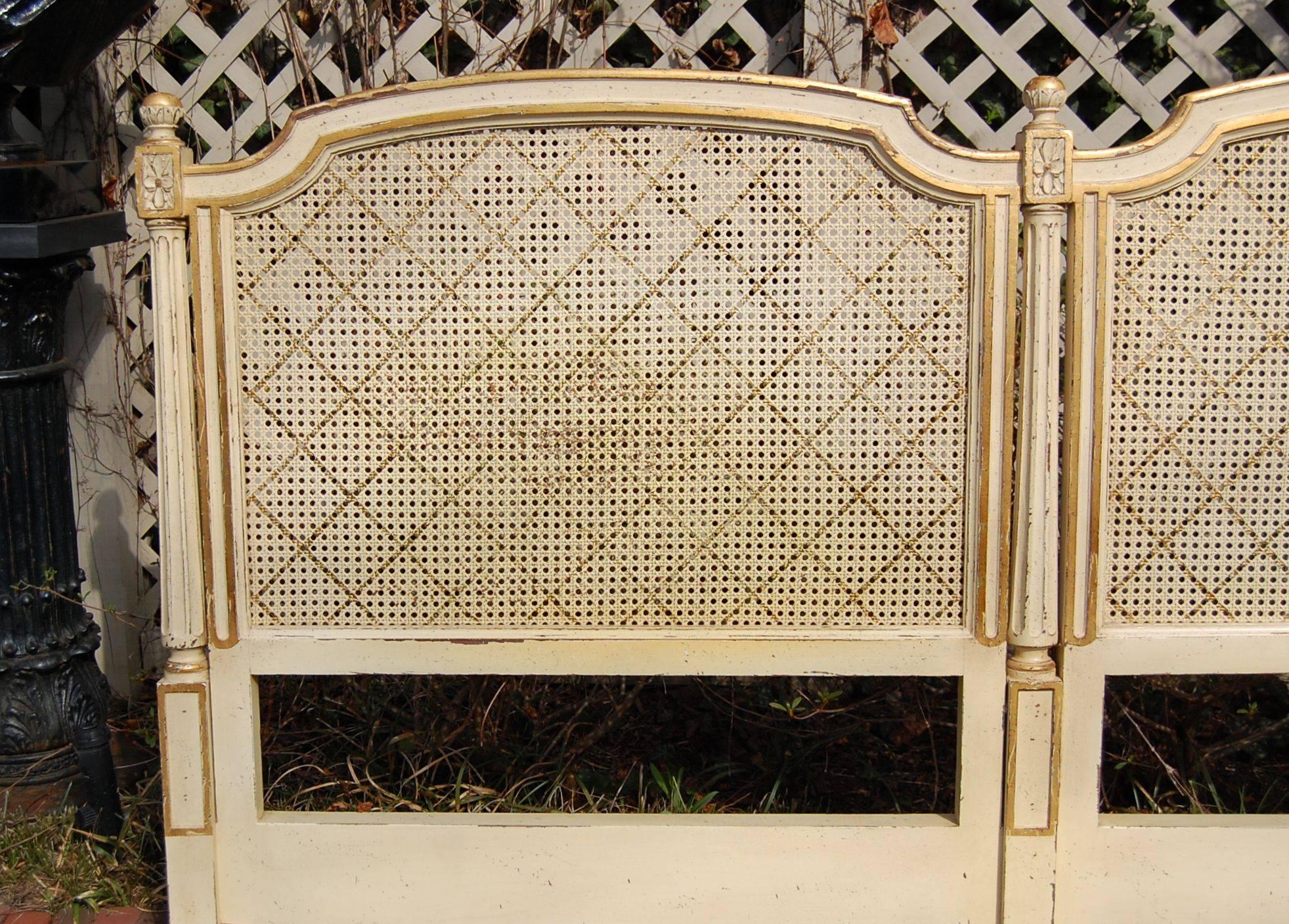 This king-size headboard was made by The Louis Solomon Furniture Company in New York City n the late 1970s. Overall good condition with age related marks in the finish.