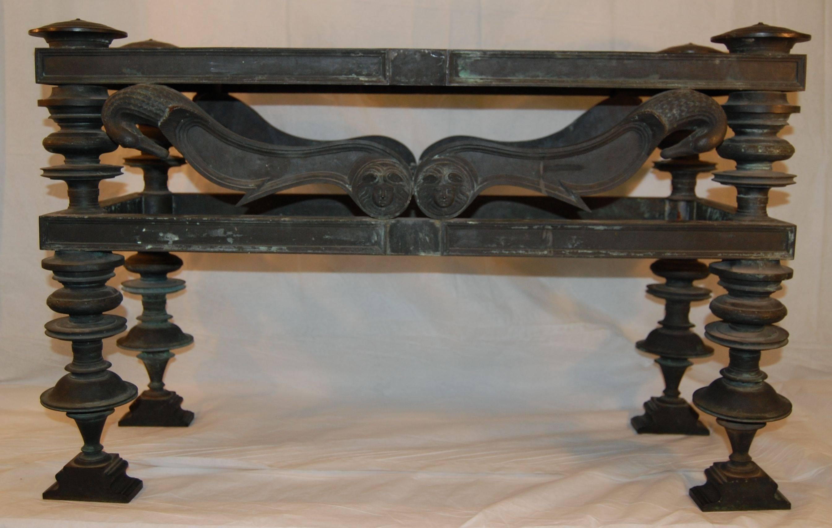 Grand Tour 19th Century Bronze and Marble 'Seat of Honor' Table by Sabatino de Angelis For Sale