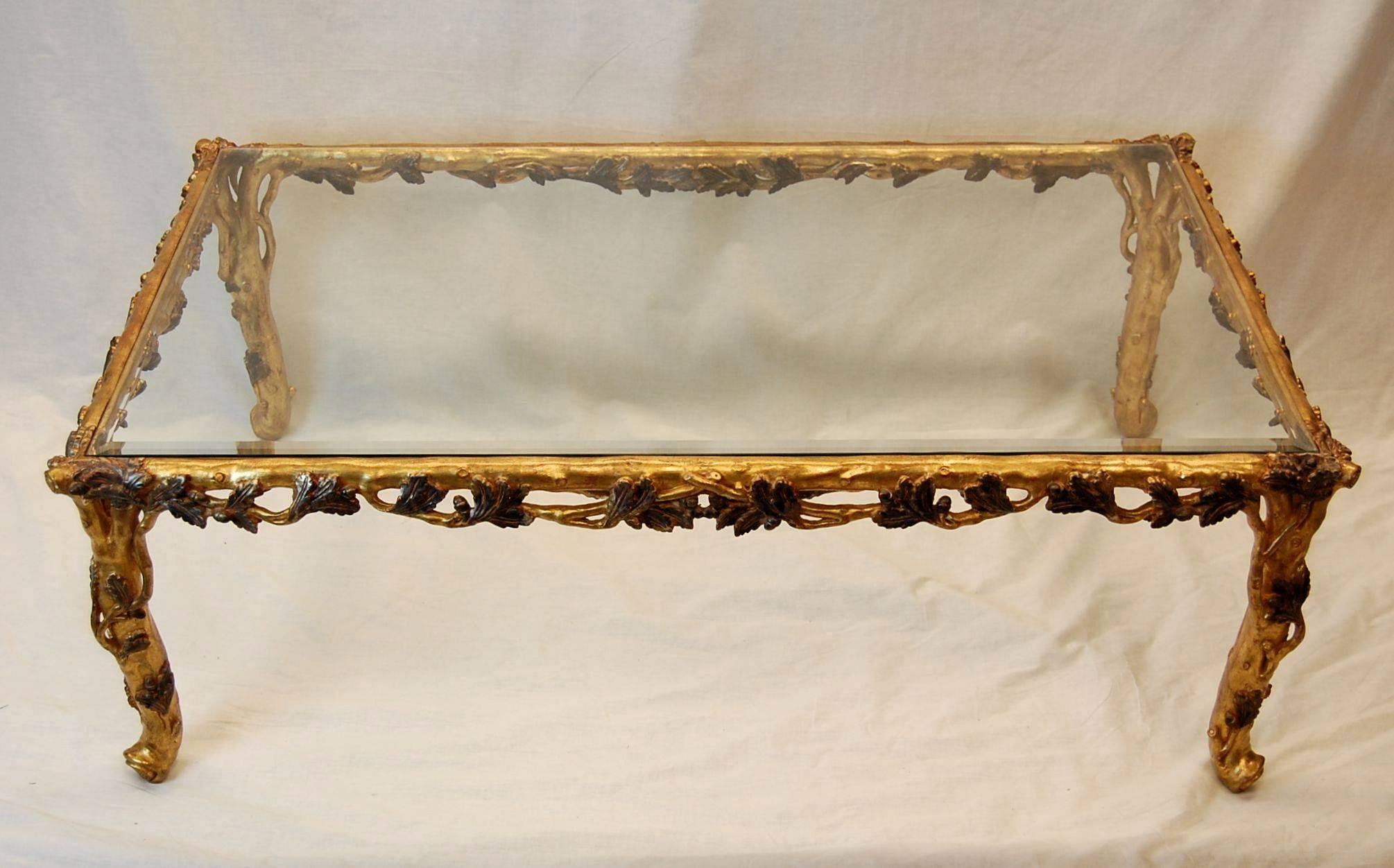 italian gold coffee table