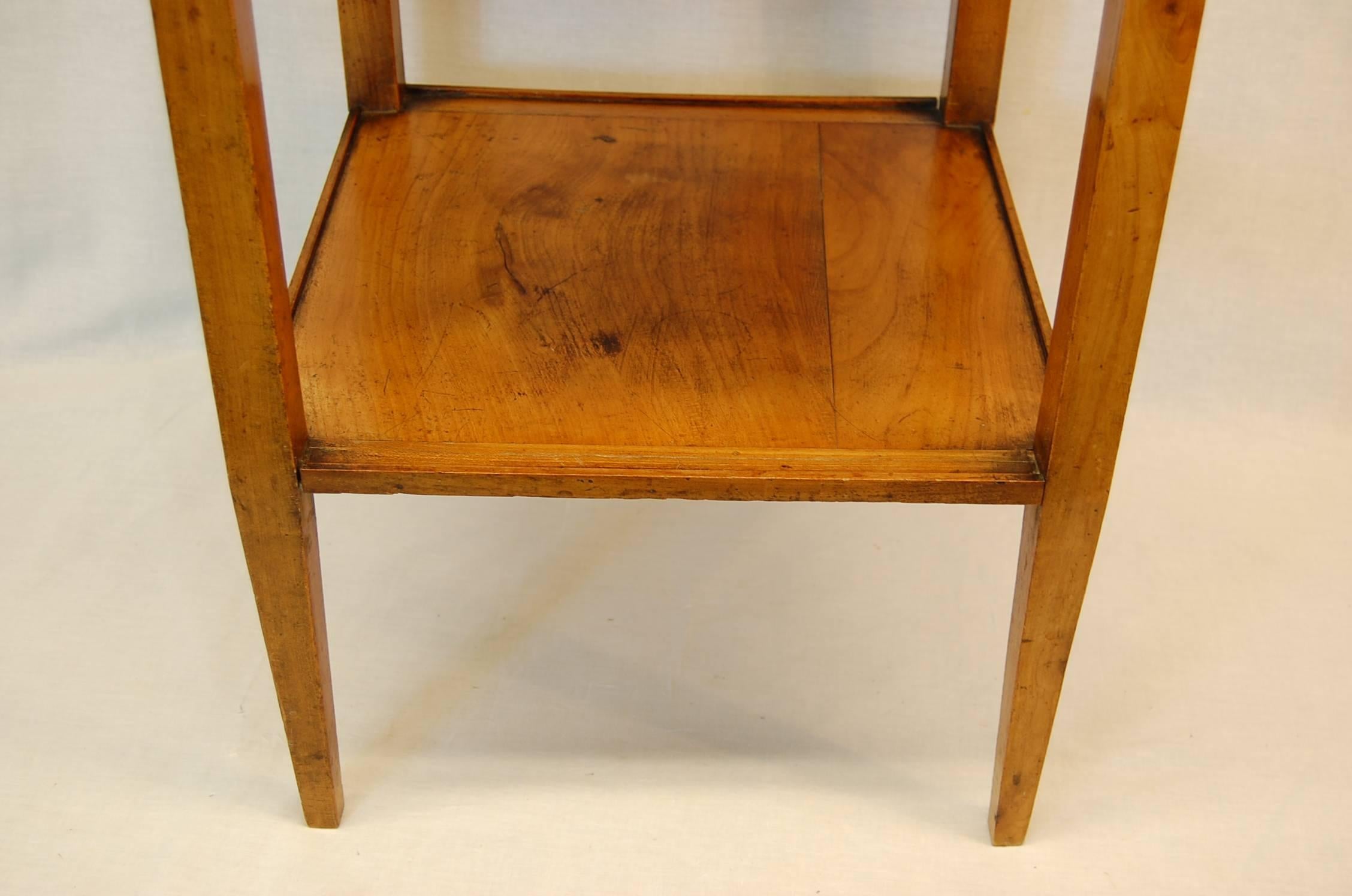 Directoire French Rafraichissoir Wine Table in Fruitwood w/ three wine buckets, circa 1820 For Sale