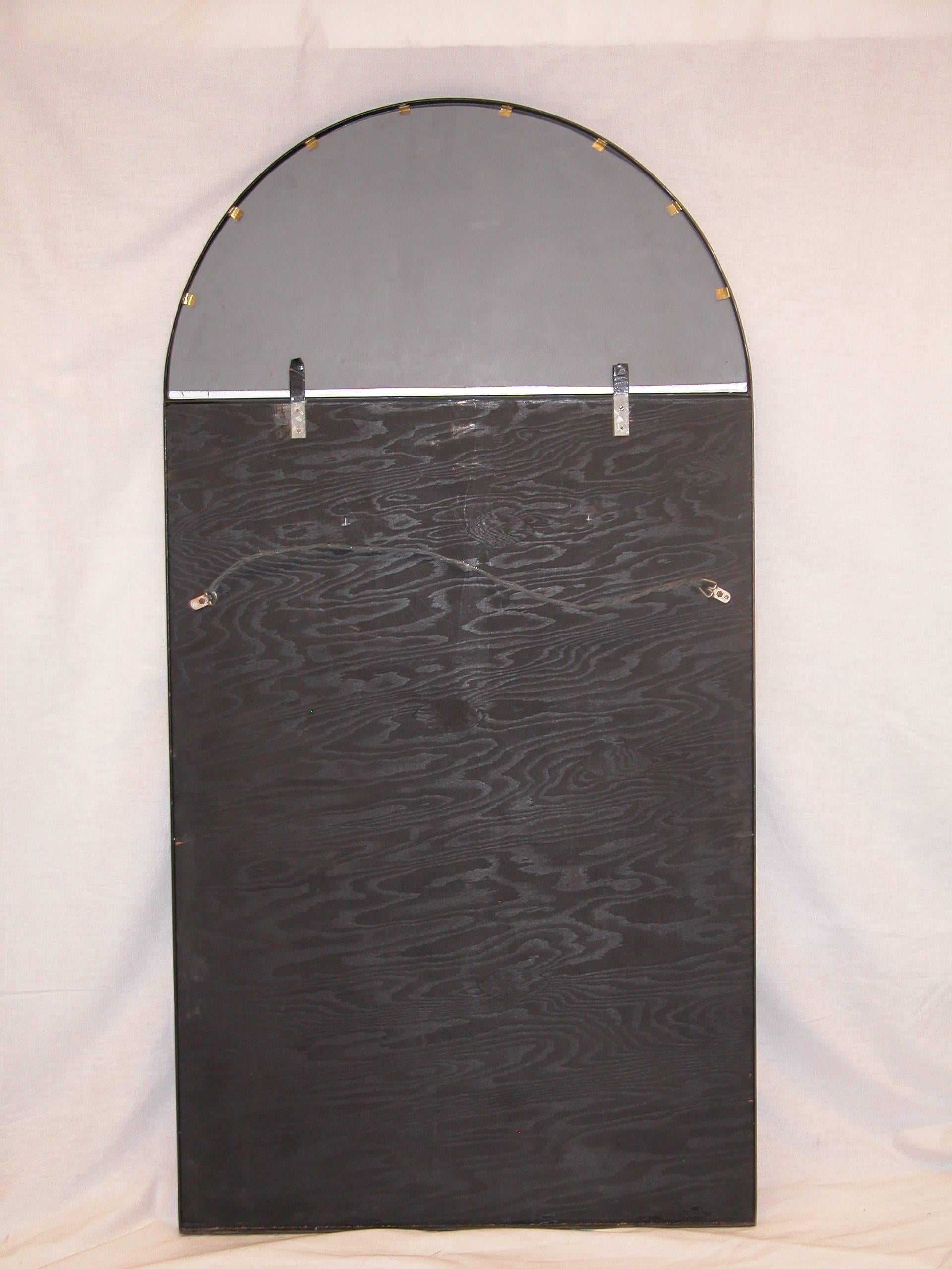 Original Yale R. Burge Wall Hung Iron Fanlight Style Mirror, 1983 In Excellent Condition In Pittsburgh, PA