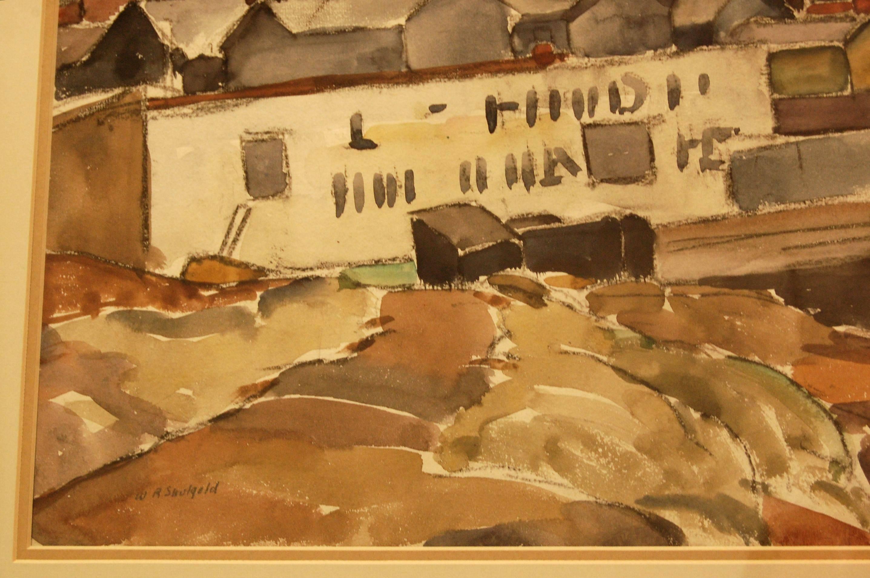 American Early to Mid-20th Century Watercolor by William Robert Shulgold   For Sale
