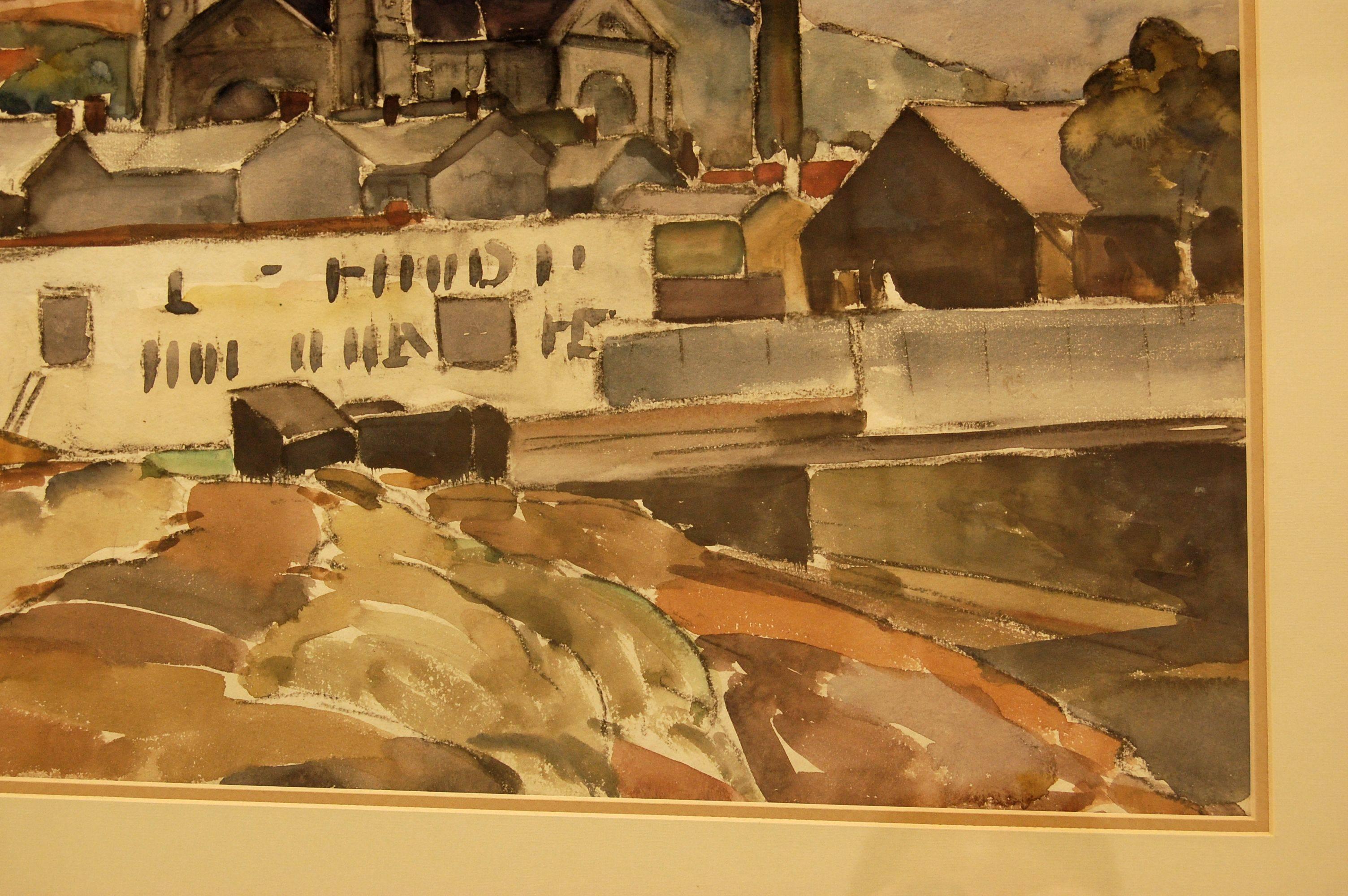 Early to Mid-20th Century Watercolor by William Robert Shulgold   In Excellent Condition For Sale In Pittsburgh, PA