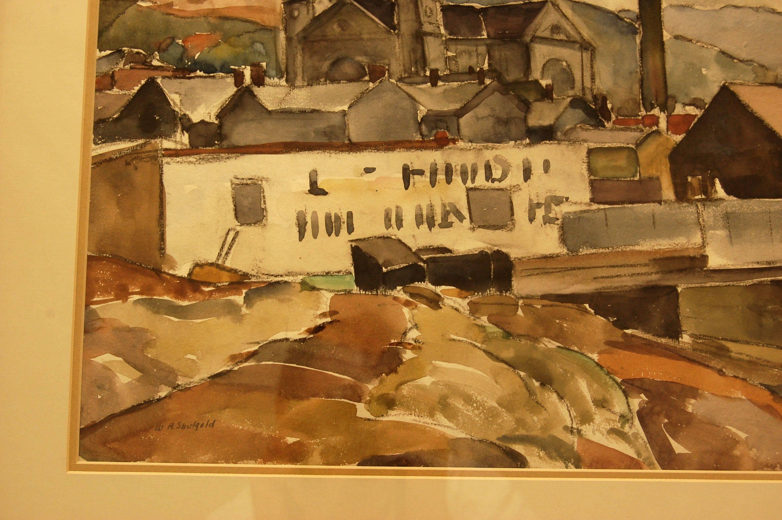 Early to Mid-20th Century Watercolor by William Robert Shulgold   For Sale 2