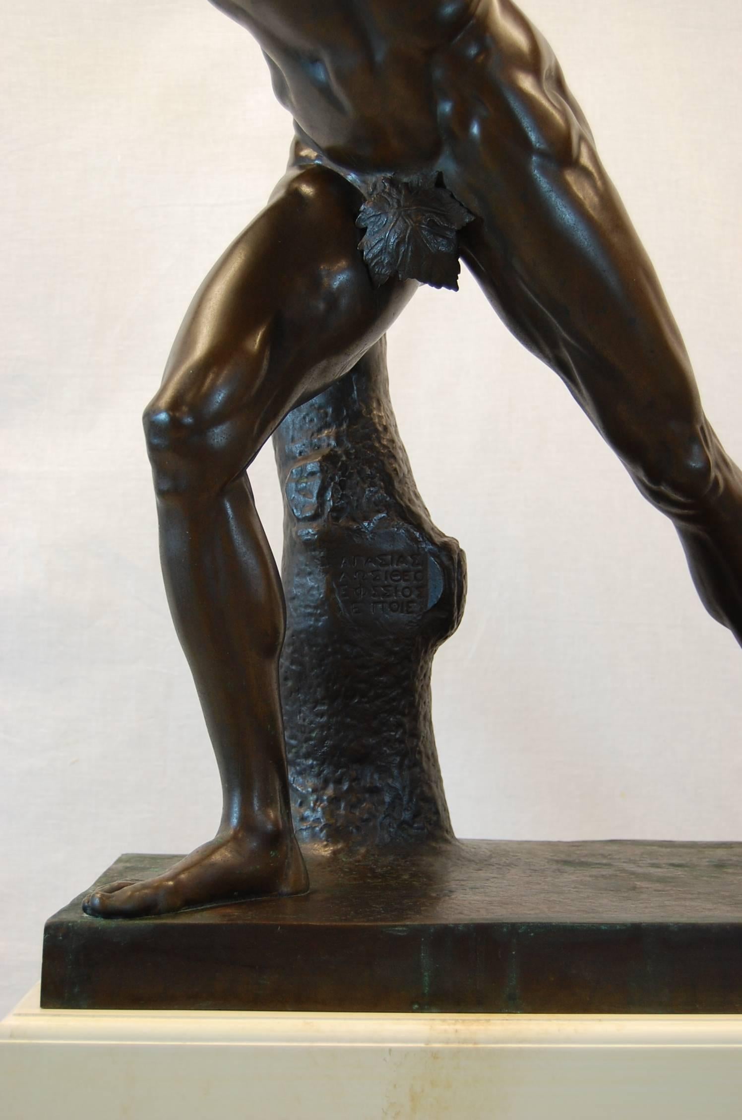 Late 19th Century 19th Century Bronze Sculpture of the Borghese Gladiator, Tiffany & Co.