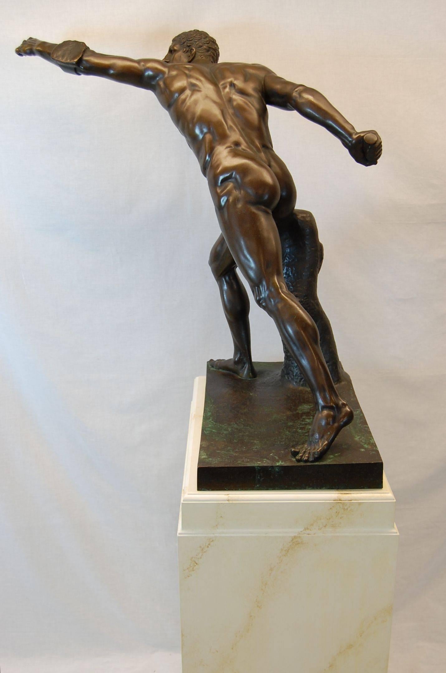 American 19th Century Bronze Sculpture of the Borghese Gladiator, Tiffany & Co.