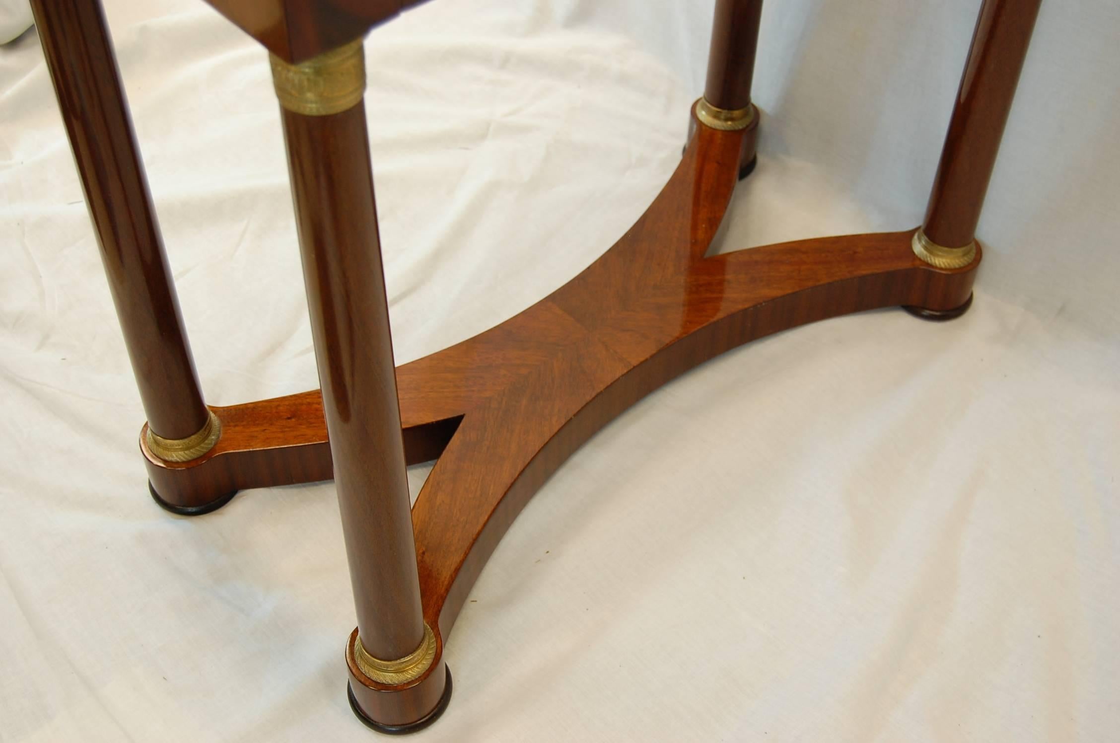 Mahogany Flip-Top Card Table with Leather Insert, circa 1880 1