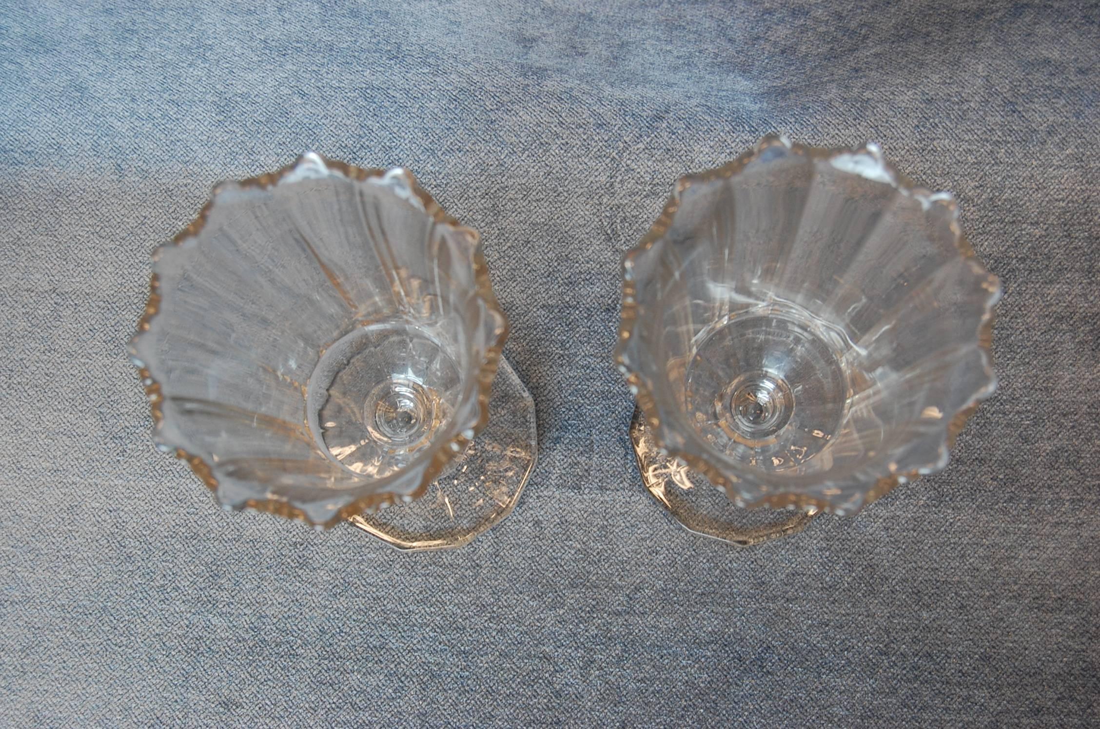 Pair of American Clear Glass Celery Vases, circa 1880 2